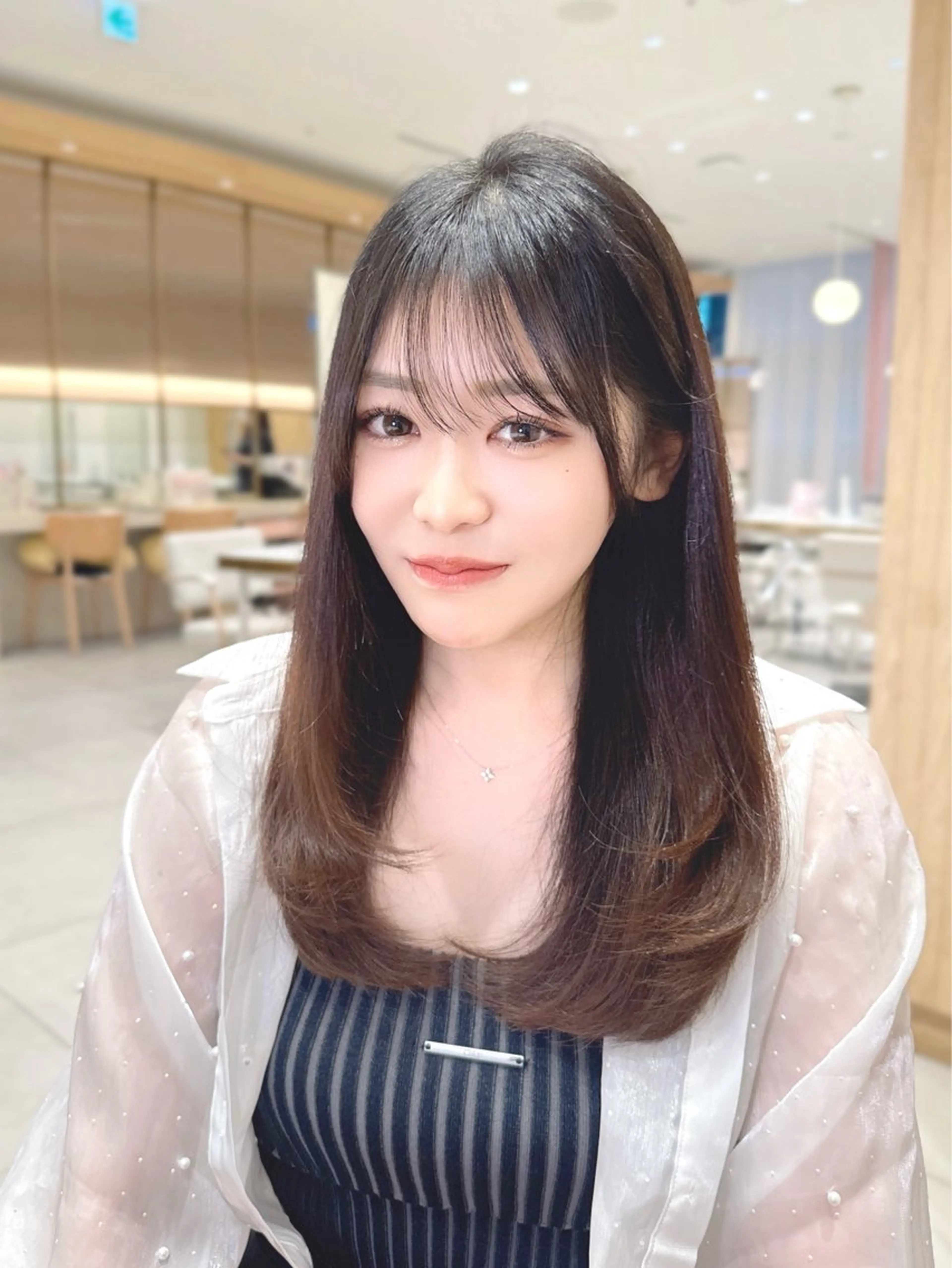 ロング カラー カット ヘアカラー トリートメント ヘッドスパ ヘアセット 韓国ヘア/レイヤー/ 顔まわり/りょーとのヘアスタイル