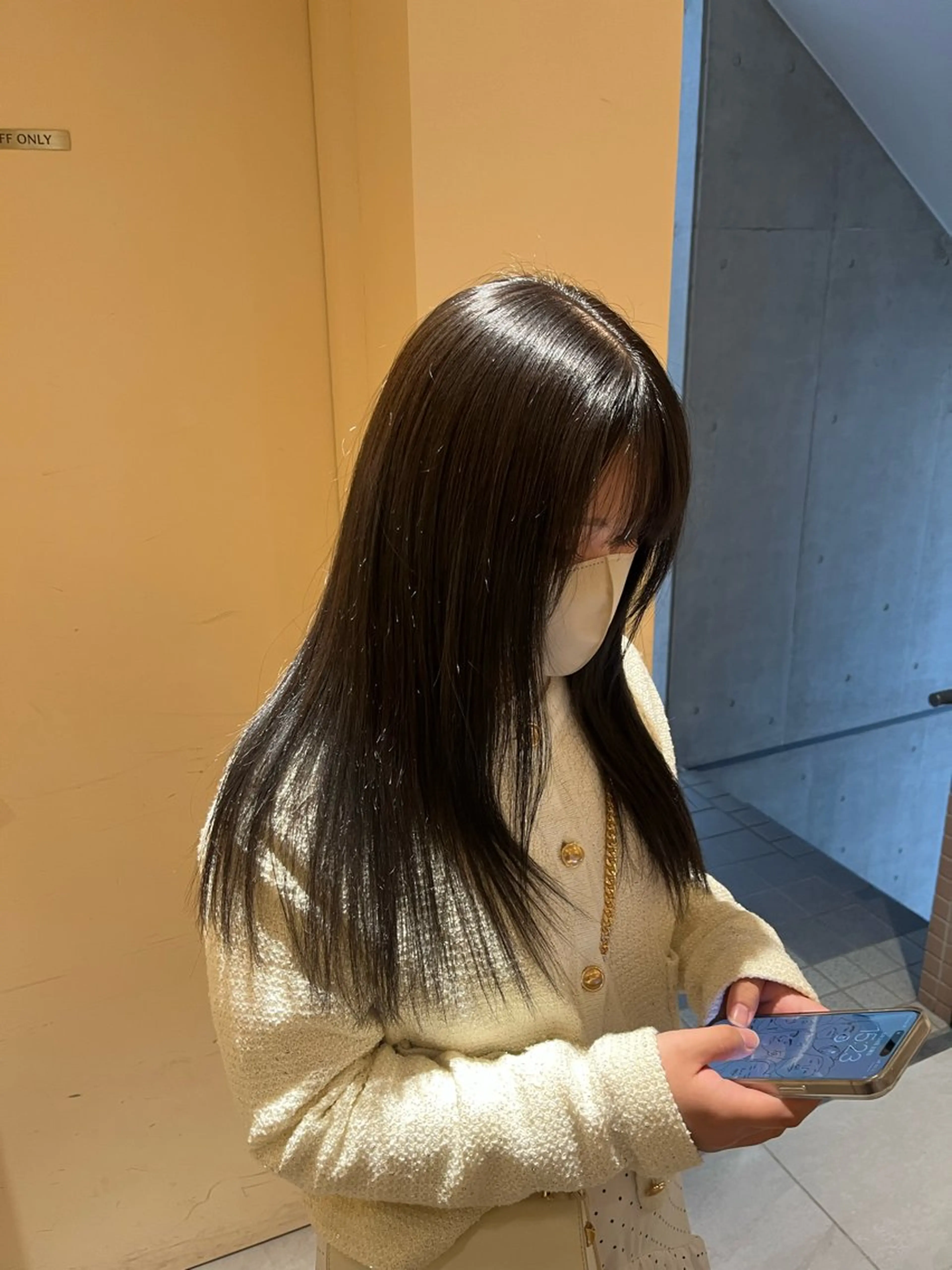 セミロング カラー カット ヘアカラー トリートメント ナミ🩶暗髪/暖色 ❤️/透明感/縮毛のヘアスタイル