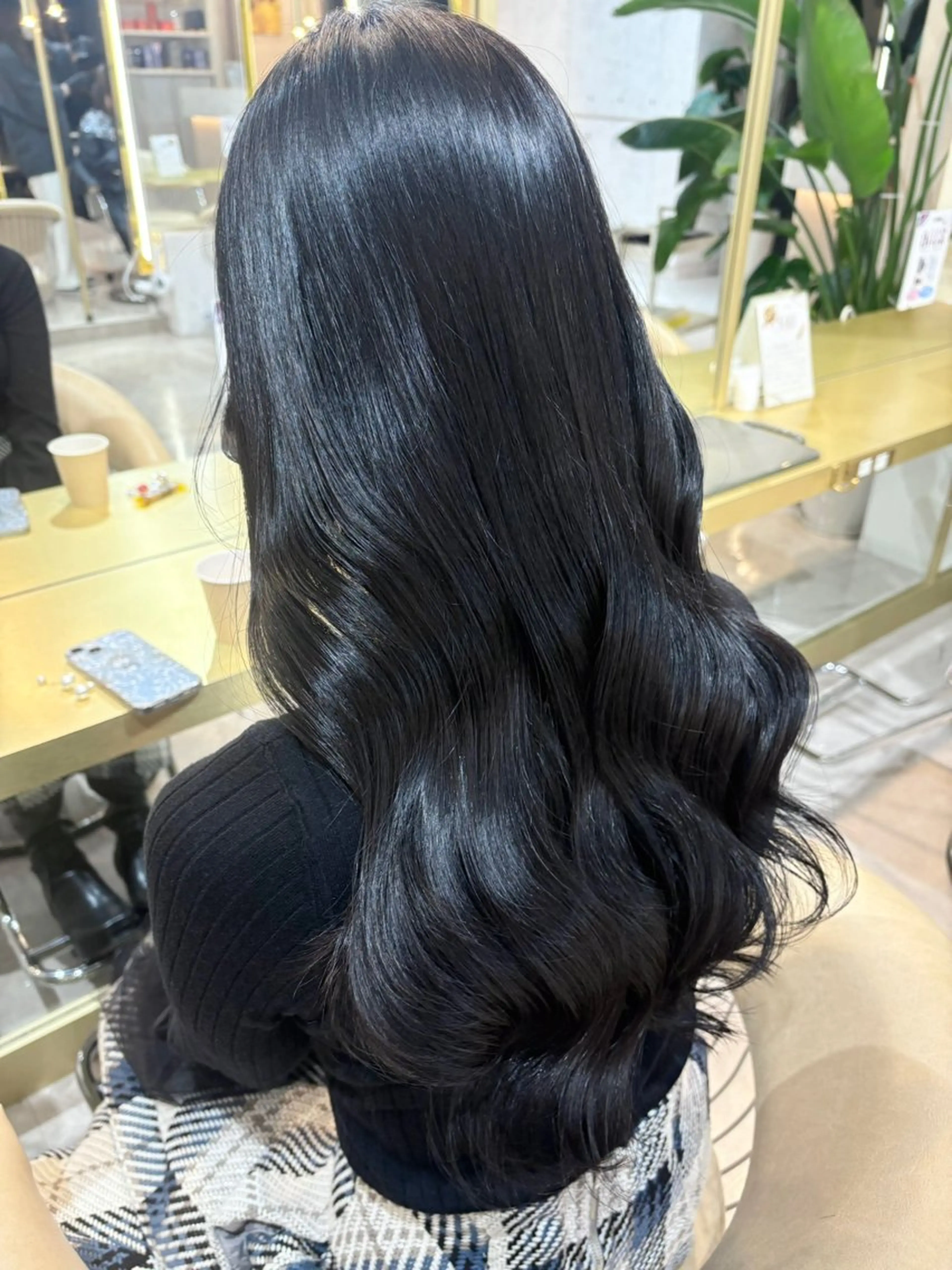 ロング カラー カット ヘアカラー トリートメント moeka レイヤー /艶カラー/韓国のヘアスタイル