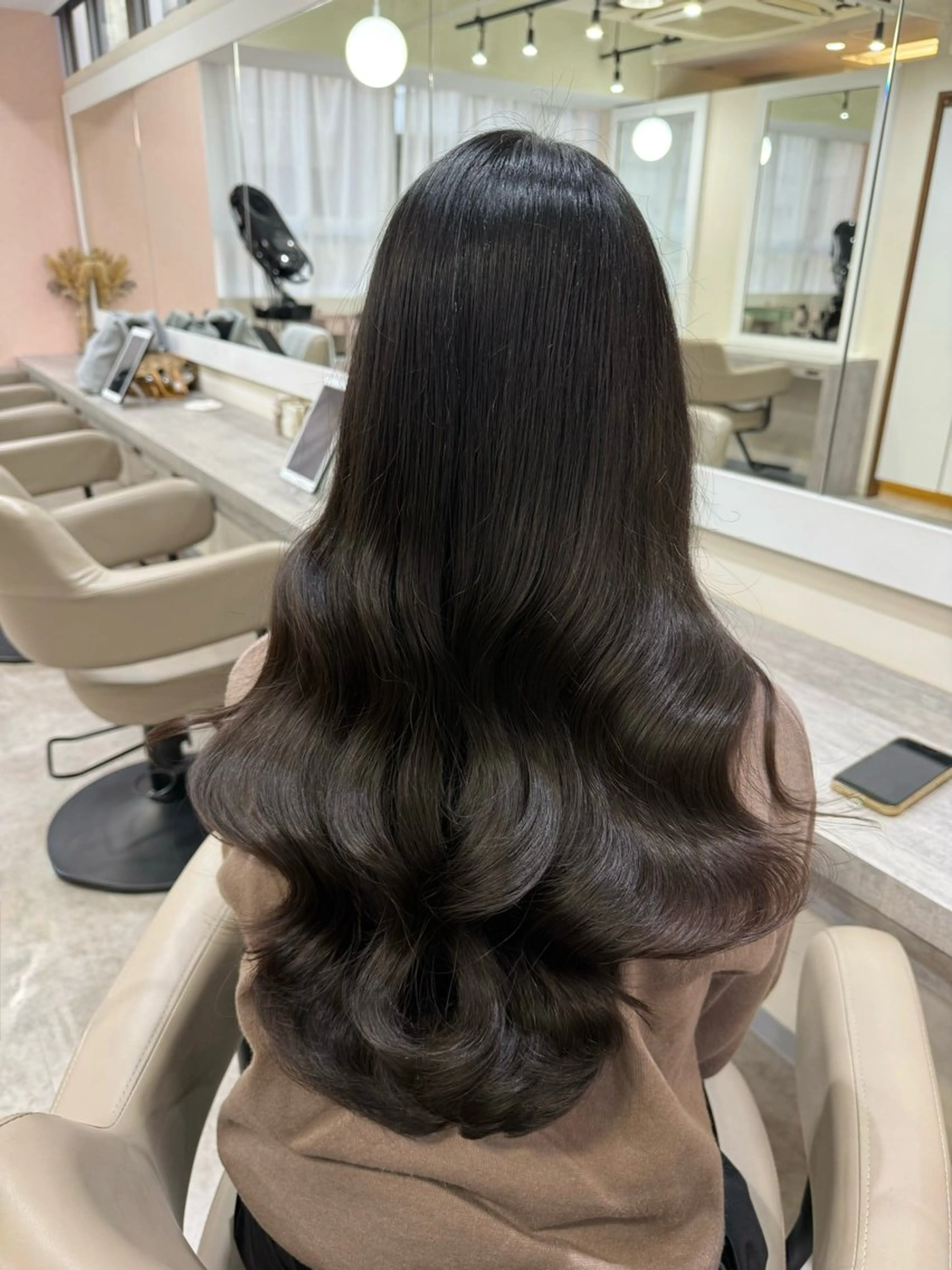 ロング カラー パーマ カット パーマ コテ巻き/パーマ/艶 透明感/荻原凜太郎のヘアスタイル