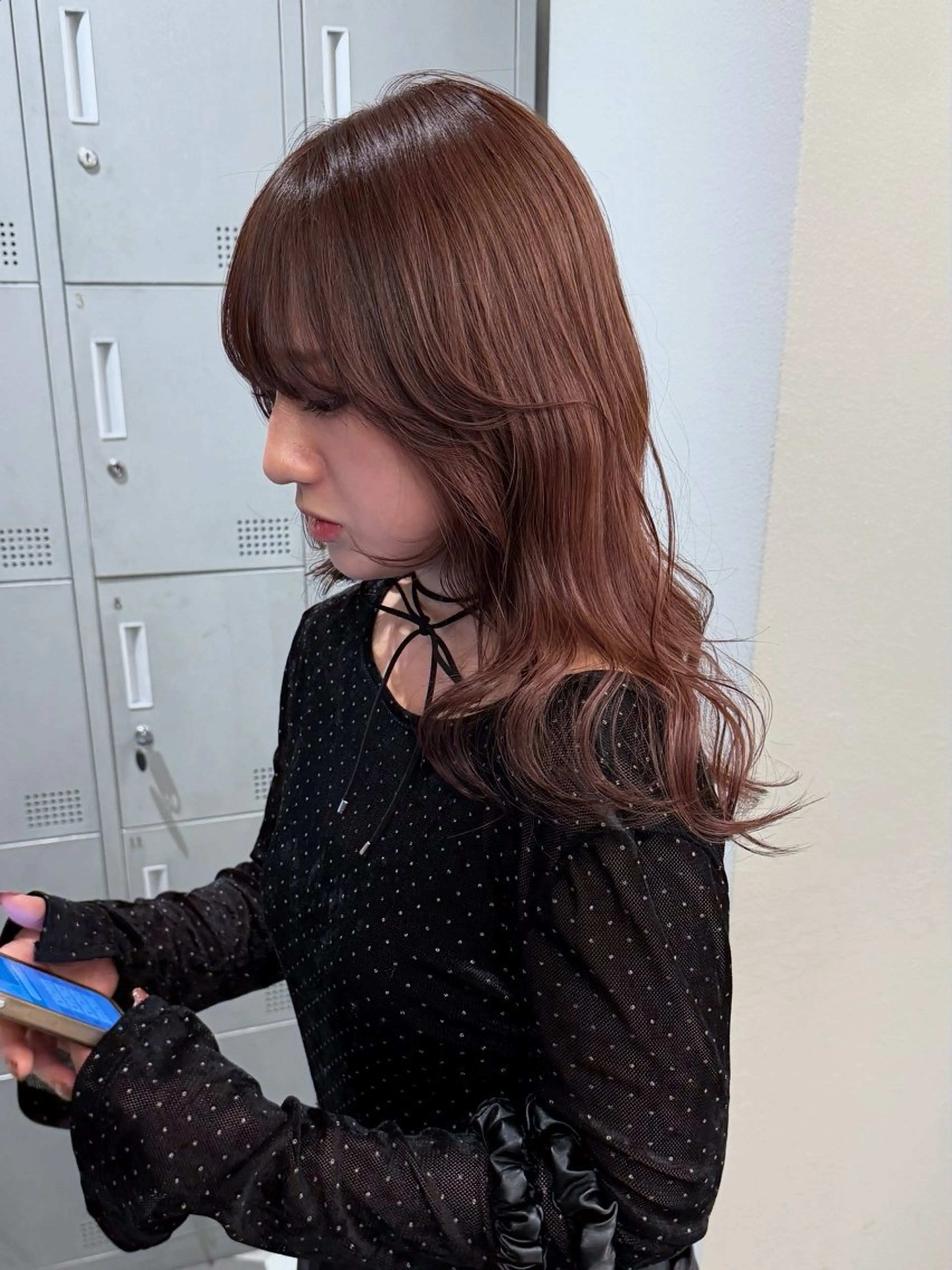 セミロング カラー ヘアカラー ブリーチ/アレンジ 天満/chihiroのヘアスタイル