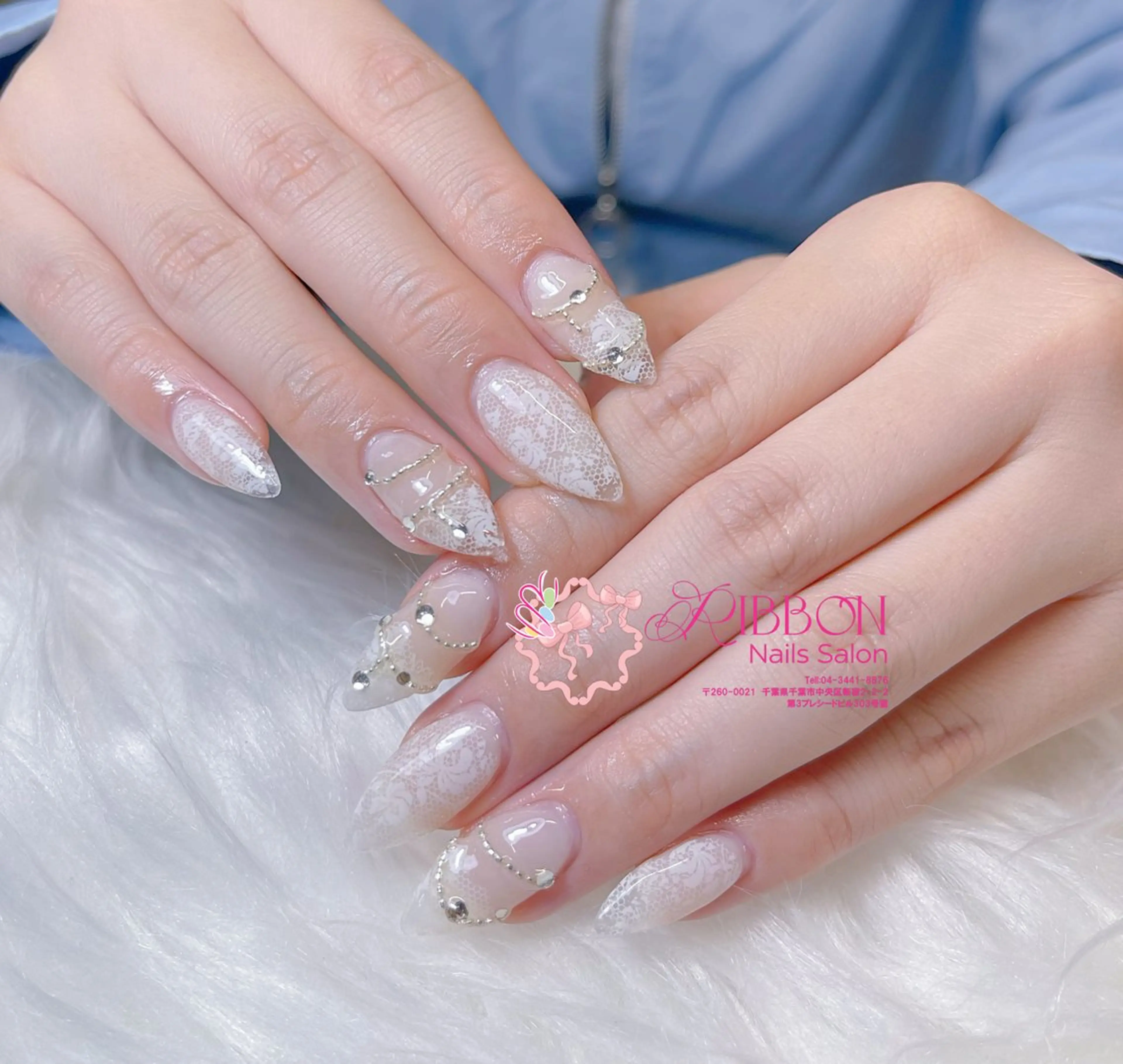 ネイル フレンチネイル ジェルネイル マグネットネイル 持ち込み ニュアンスネイル ハンドネイル Ribbonnail salonのネイルデザイン