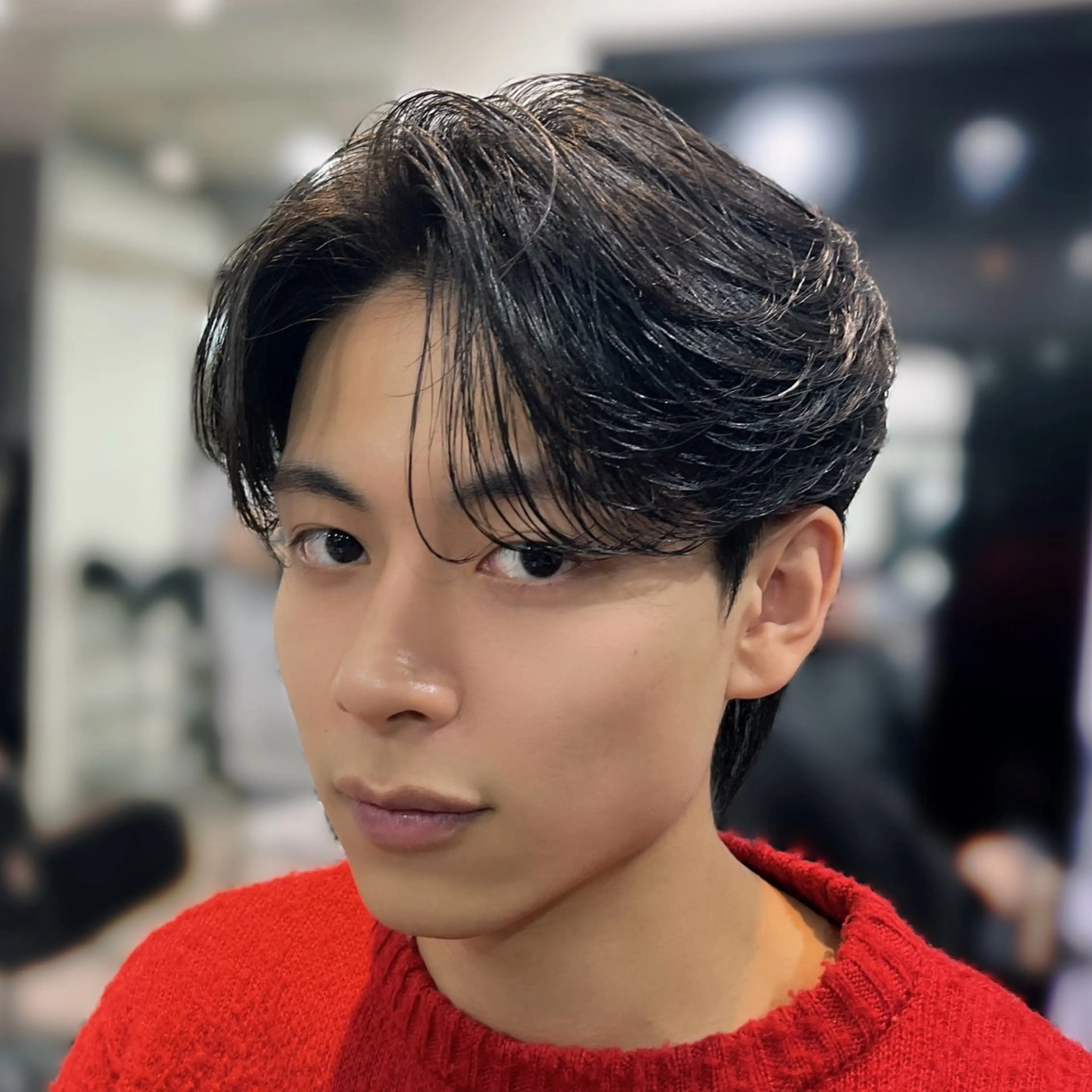 メンズ ダウンパーマ カルマパーマ メンズ韓国風 メンズパーマ EXCIA表参道所属・原宿/表参道メンズ 曲がる縮毛矯正/福田のヘアスタイル