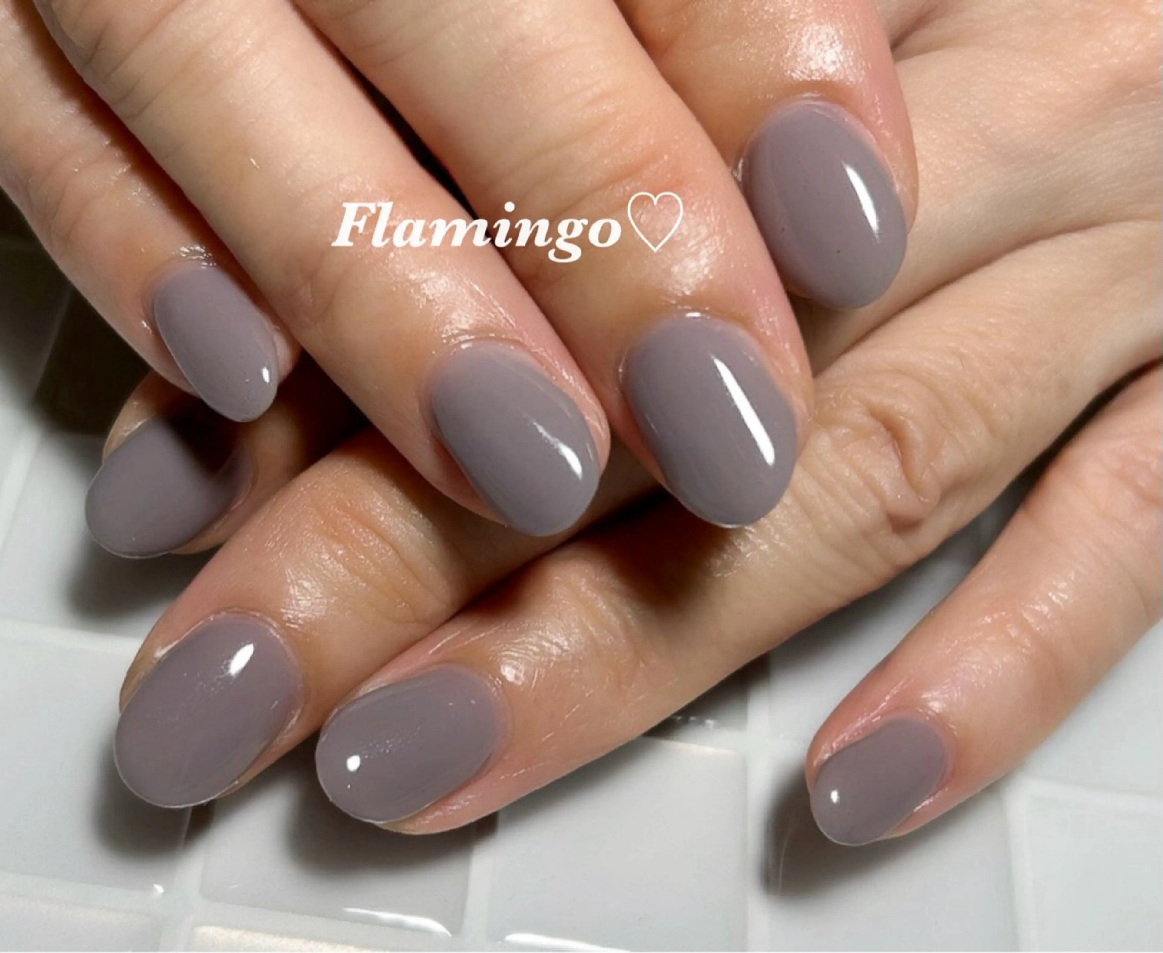 ネイル ワンカラーネイル シンプルネイル ハンドネイル 40代からの爪を守る ×ケア重視サロン♡のネイルデザイン