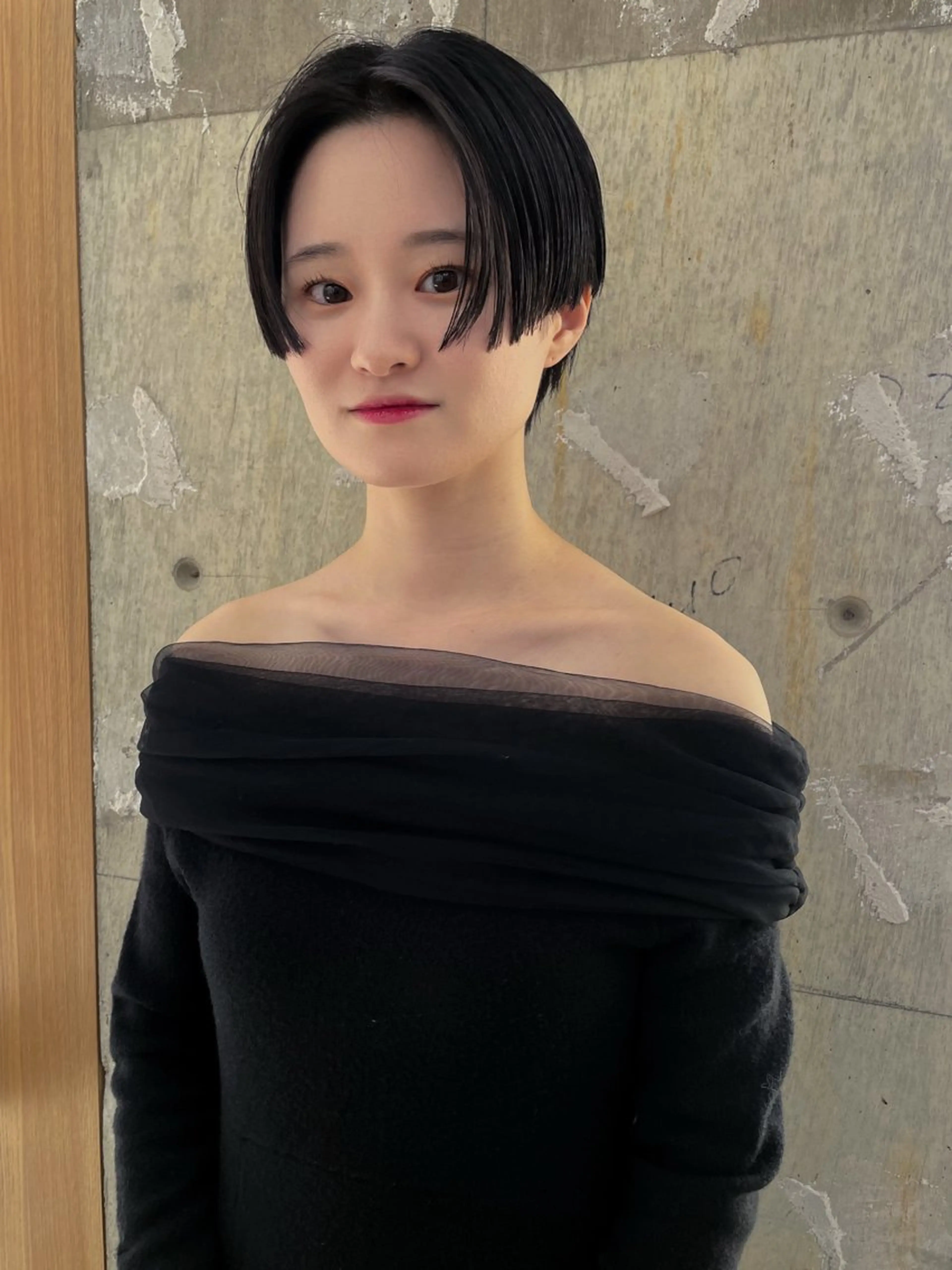 ショート カラー パーマ/レイヤー 岩山丈一郎のヘアスタイル