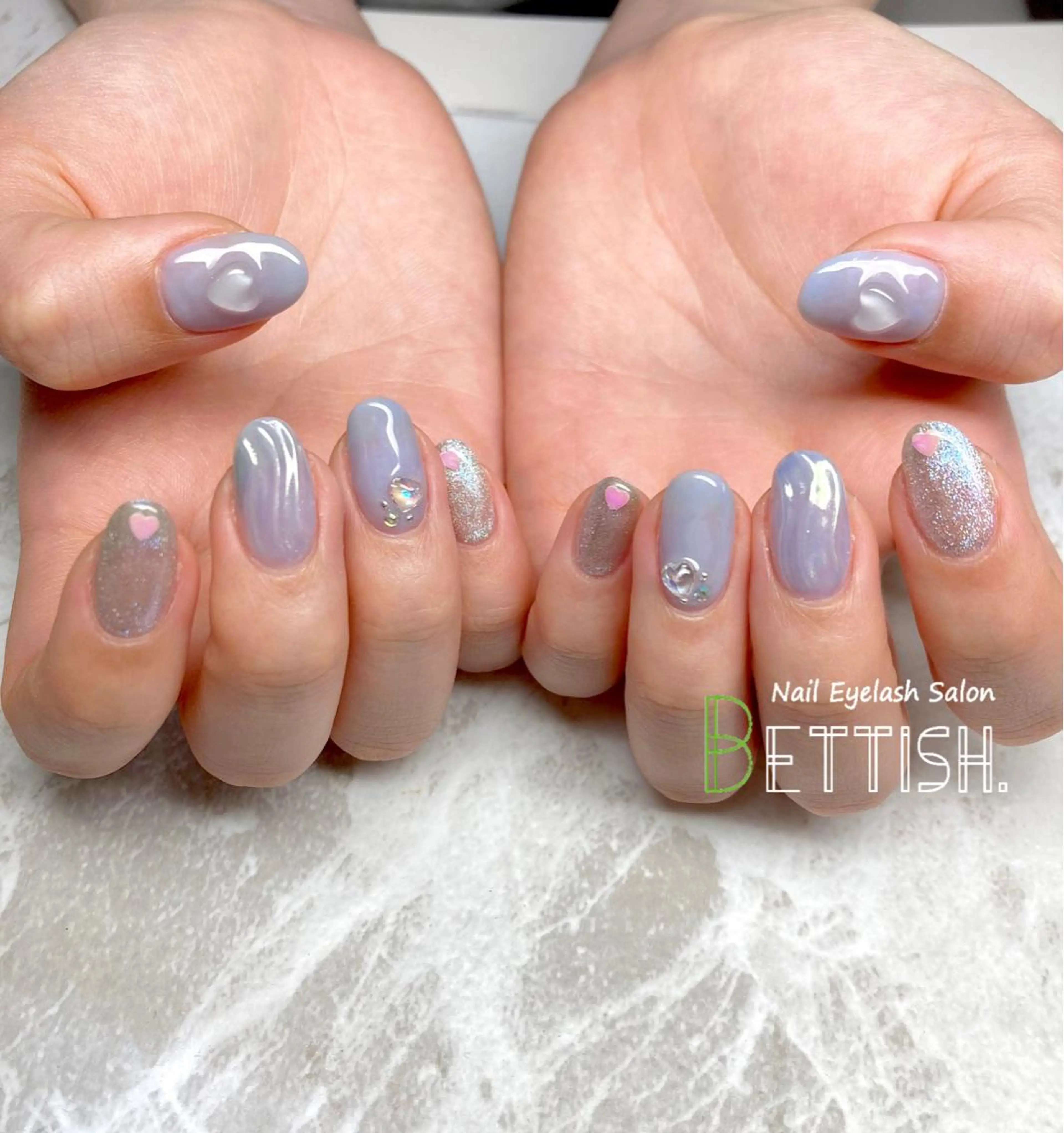 ネイル ハート ハンドネイル BETTISH. KUMIKO☺︎︎のネイルデザイン