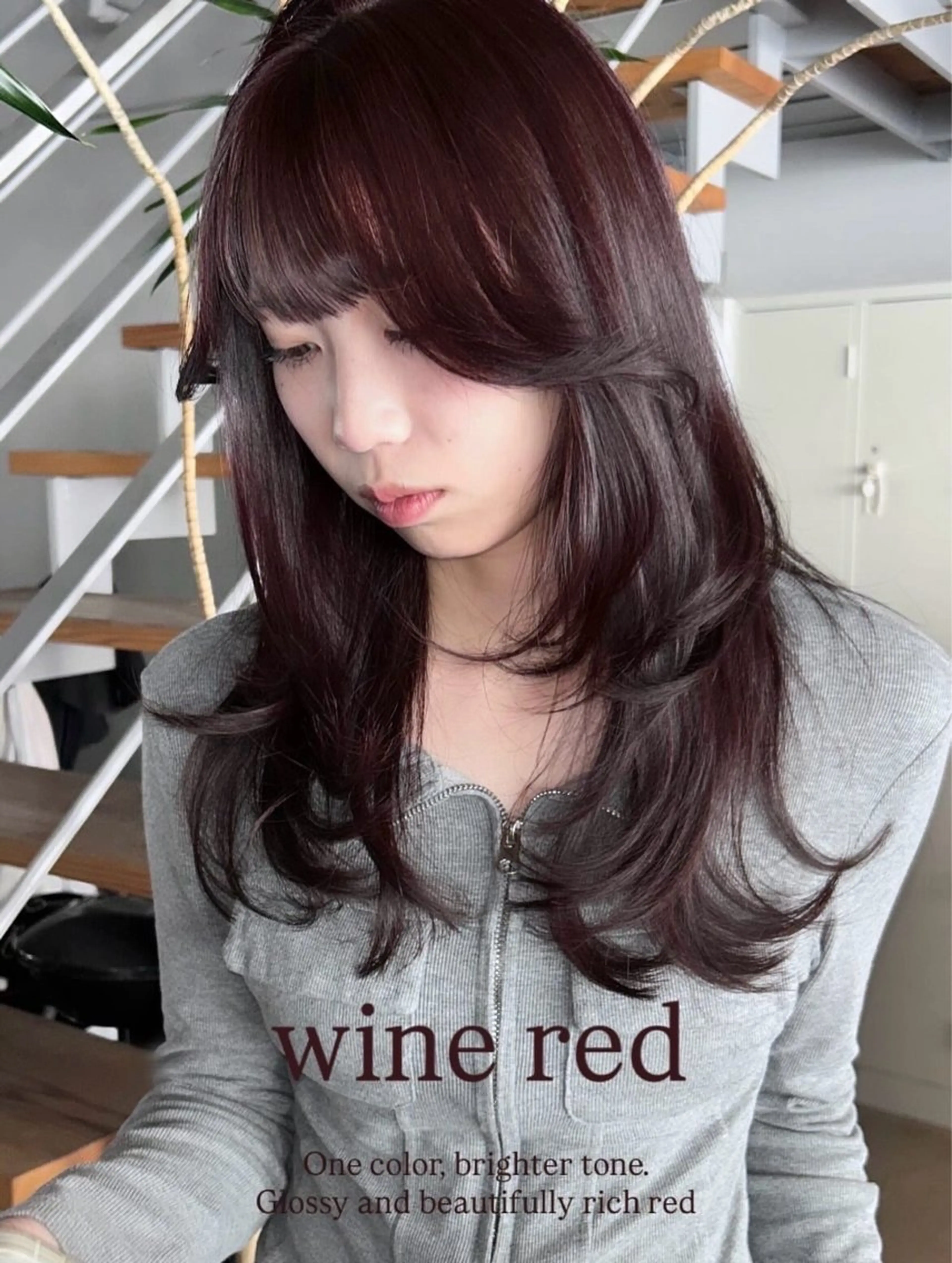 ミディアム 顔周りカット レイヤーカット ADDICT HAIR EYE BEAUTY所属・松本 あやかのヘアスタイル