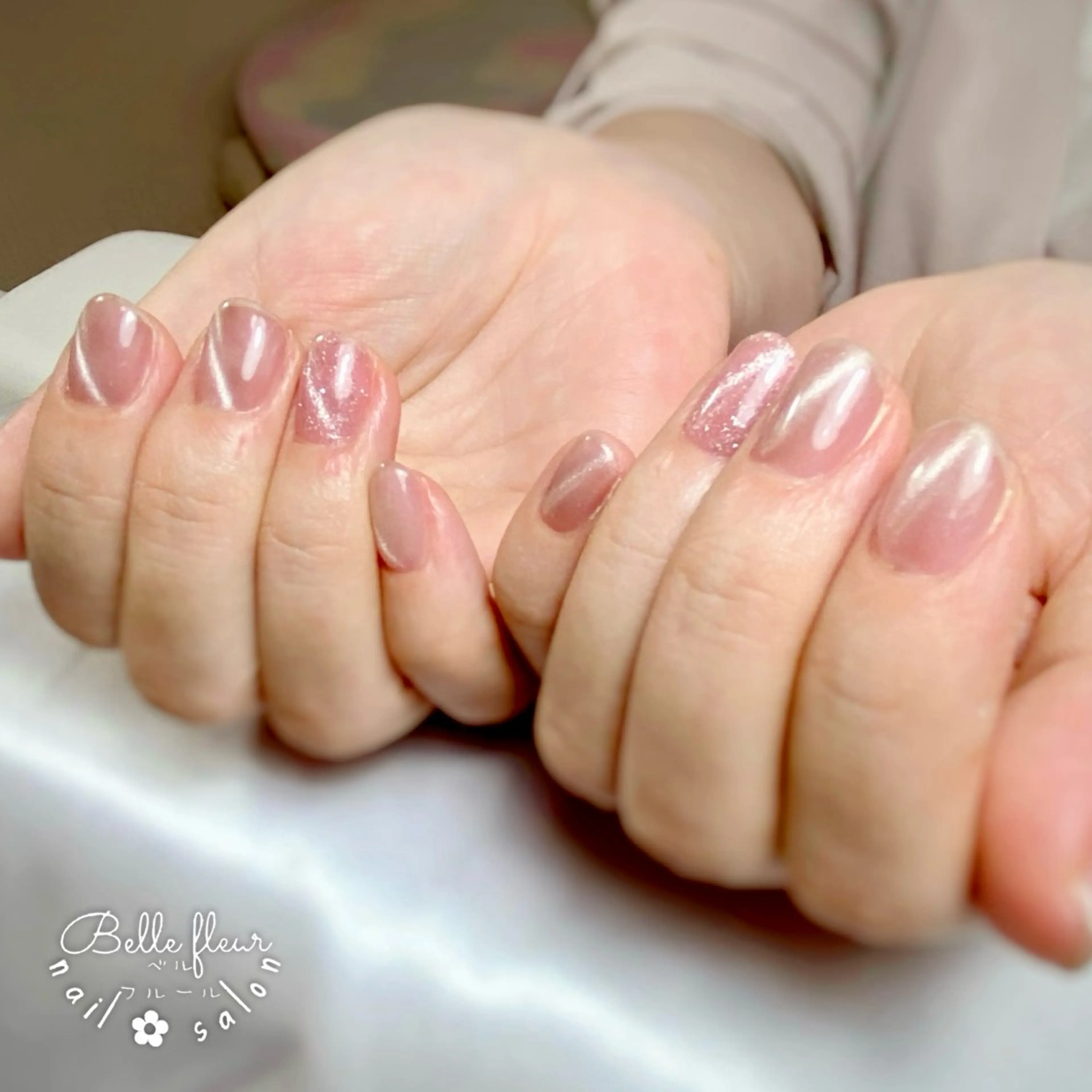 ネイル フラッシュネイル フラッシュマグ マグネットネイル ハンドネイル ﾈｲﾙｻﾛﾝ Bellefleurのネイルデザイン