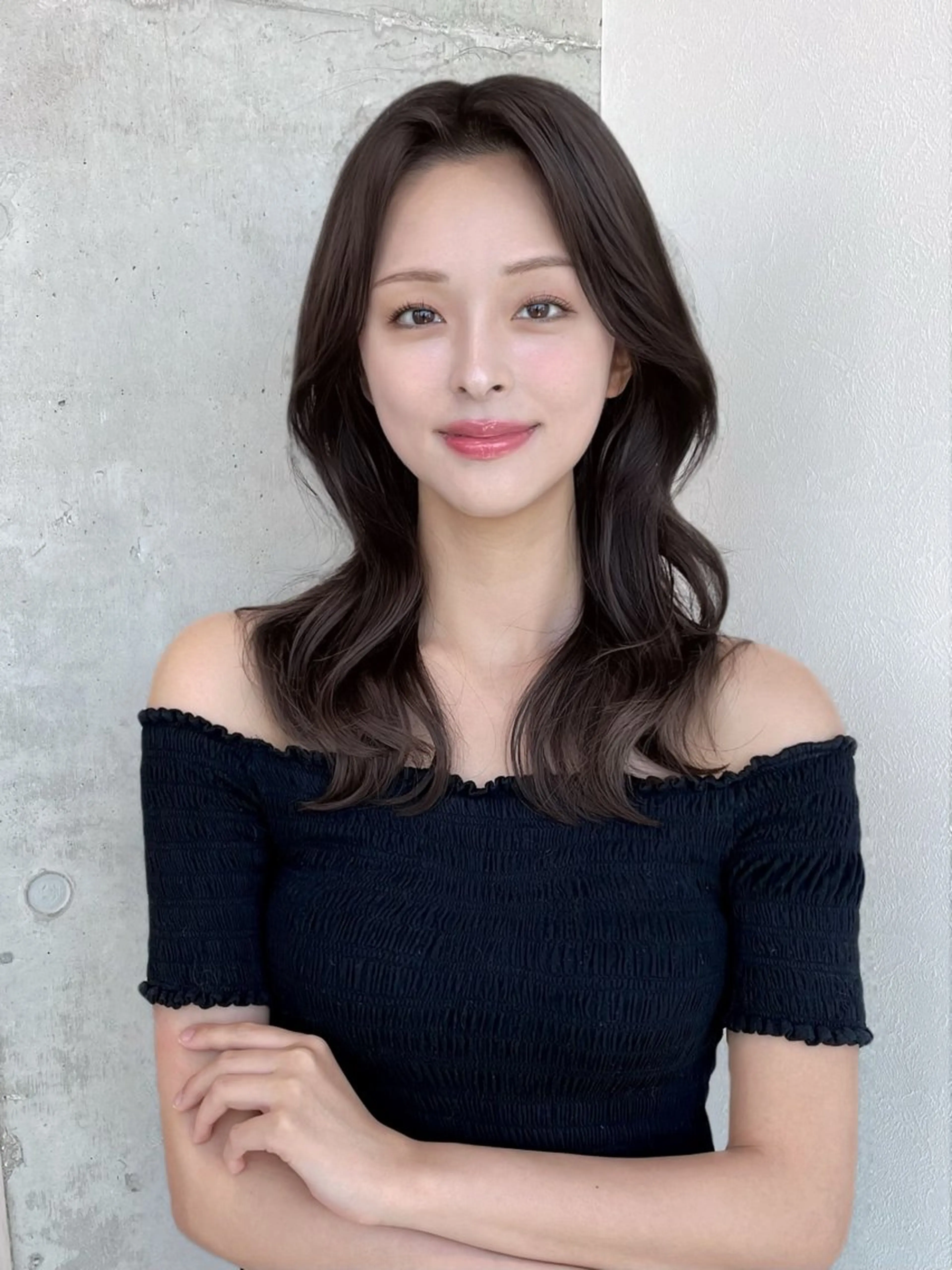 セミロング カラー 似合わせ/小顔/ 韓国✨KAITOのヘアスタイル