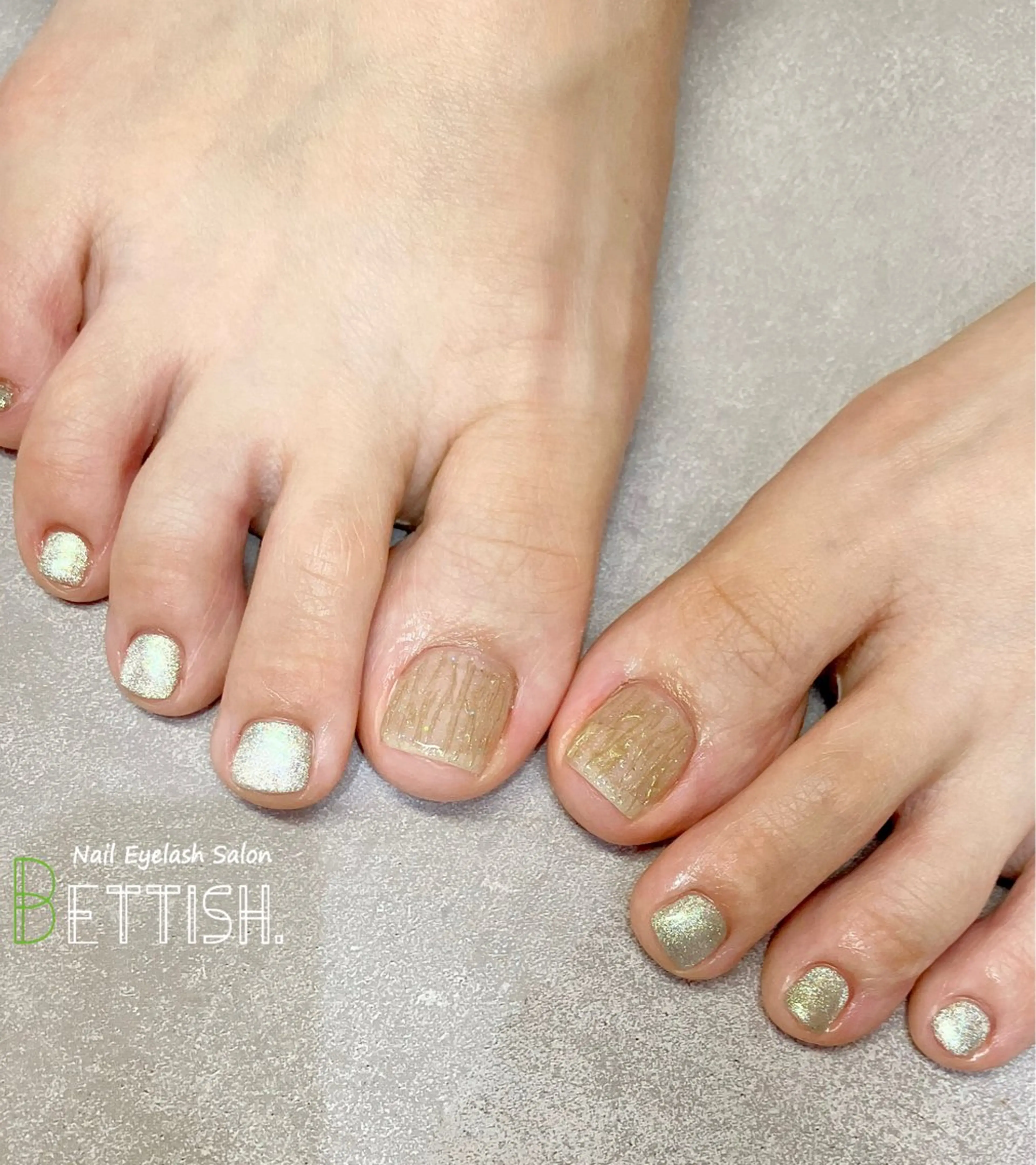 ネイル ミラーネイル フットネイル BETTISH. KUMIKO☺︎︎のネイルデザイン