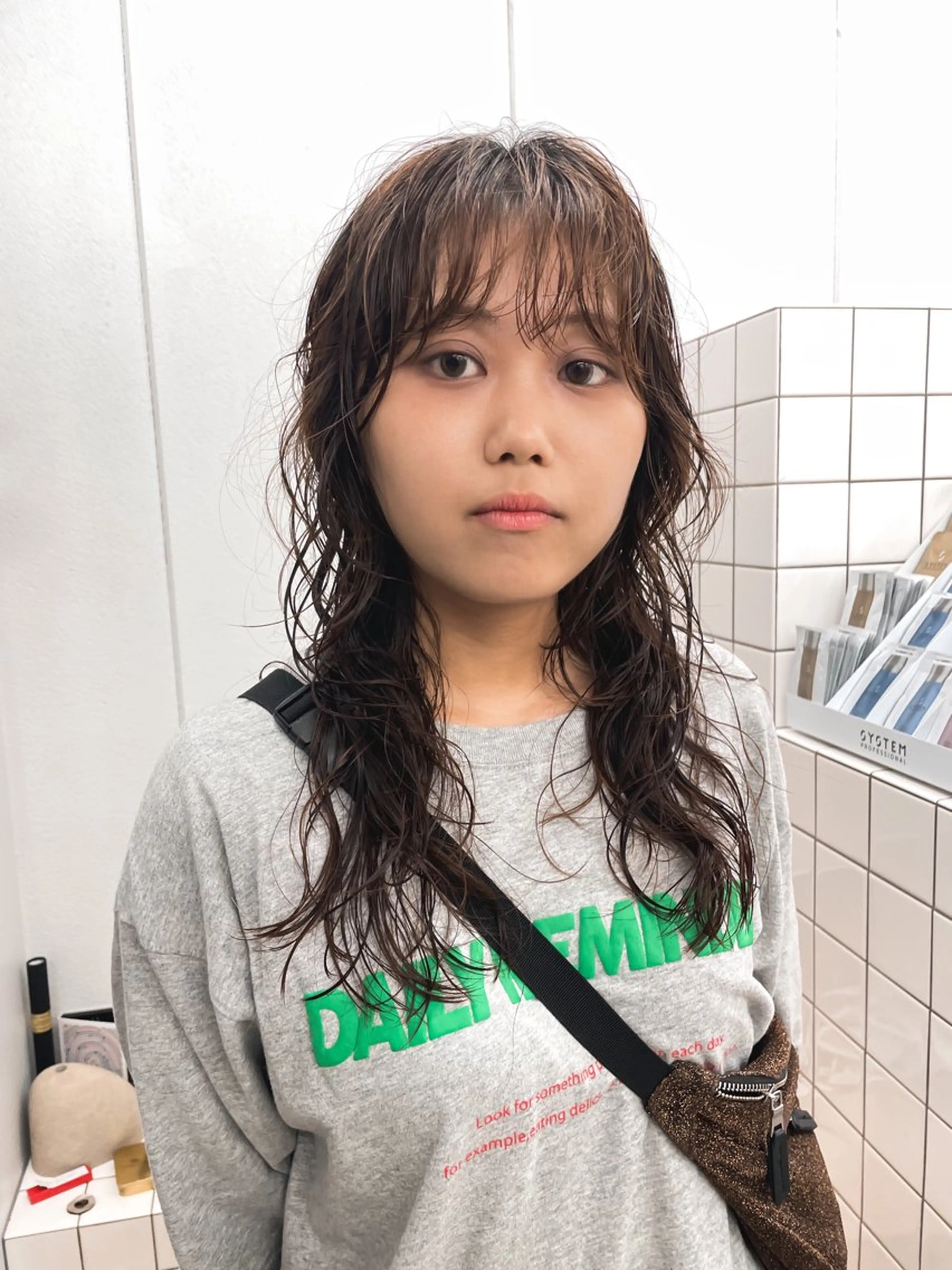 ロング パーマ カット パーマ 関 京磨のヘアスタイル