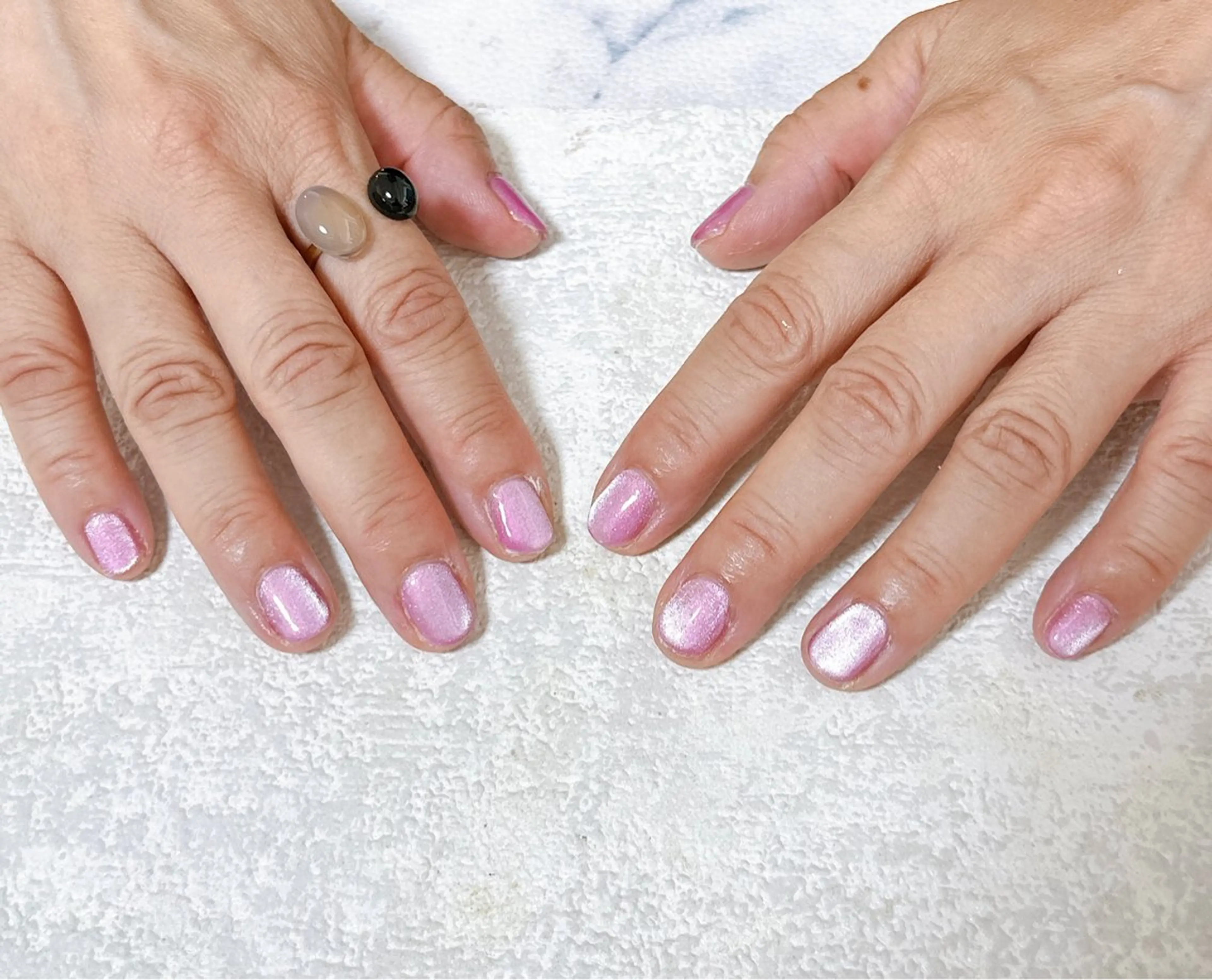 ネイル オーロラネイル フットネイル フレンチネイル ジェルネイル キラキラネイル ハンドネイル Mogu nail 二子玉川のネイルデザイン