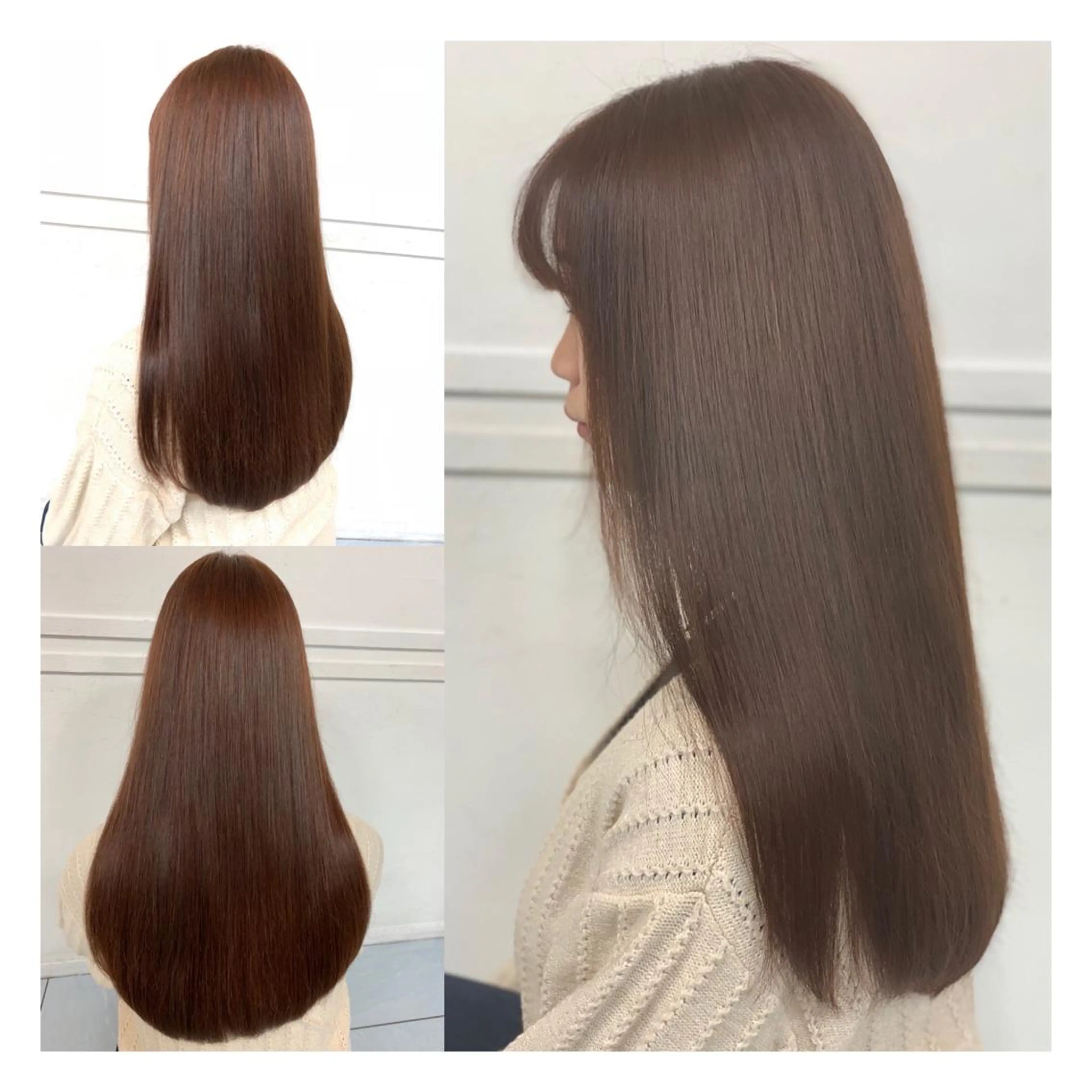 ロング パーマ 縮毛矯正 髪質改善/縮毛矯正 /ブリーチ矯正/岡部のヘアスタイル