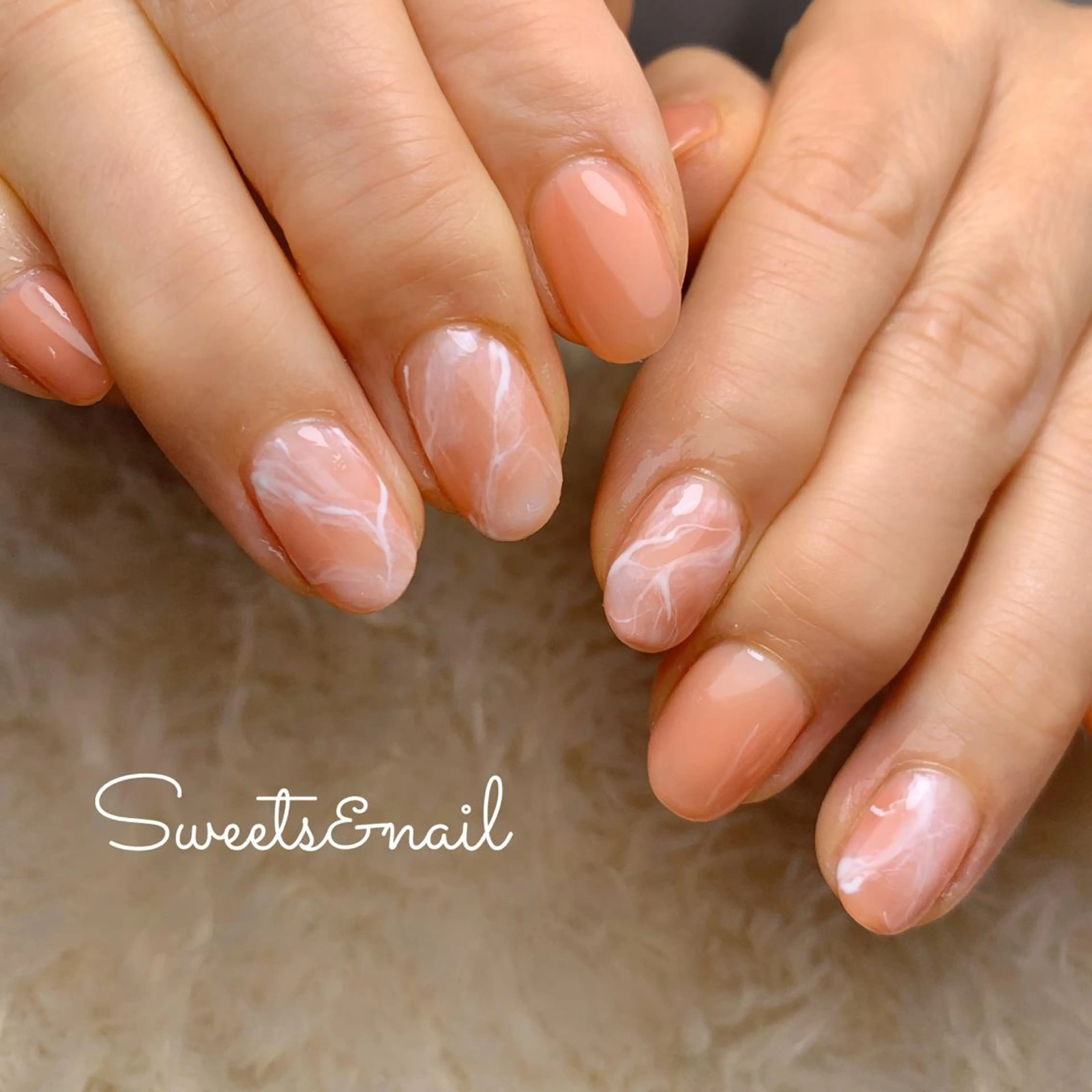ネイル 大理石ネイル(マーブル) Sweets＆ nail みなこのネイルデザイン