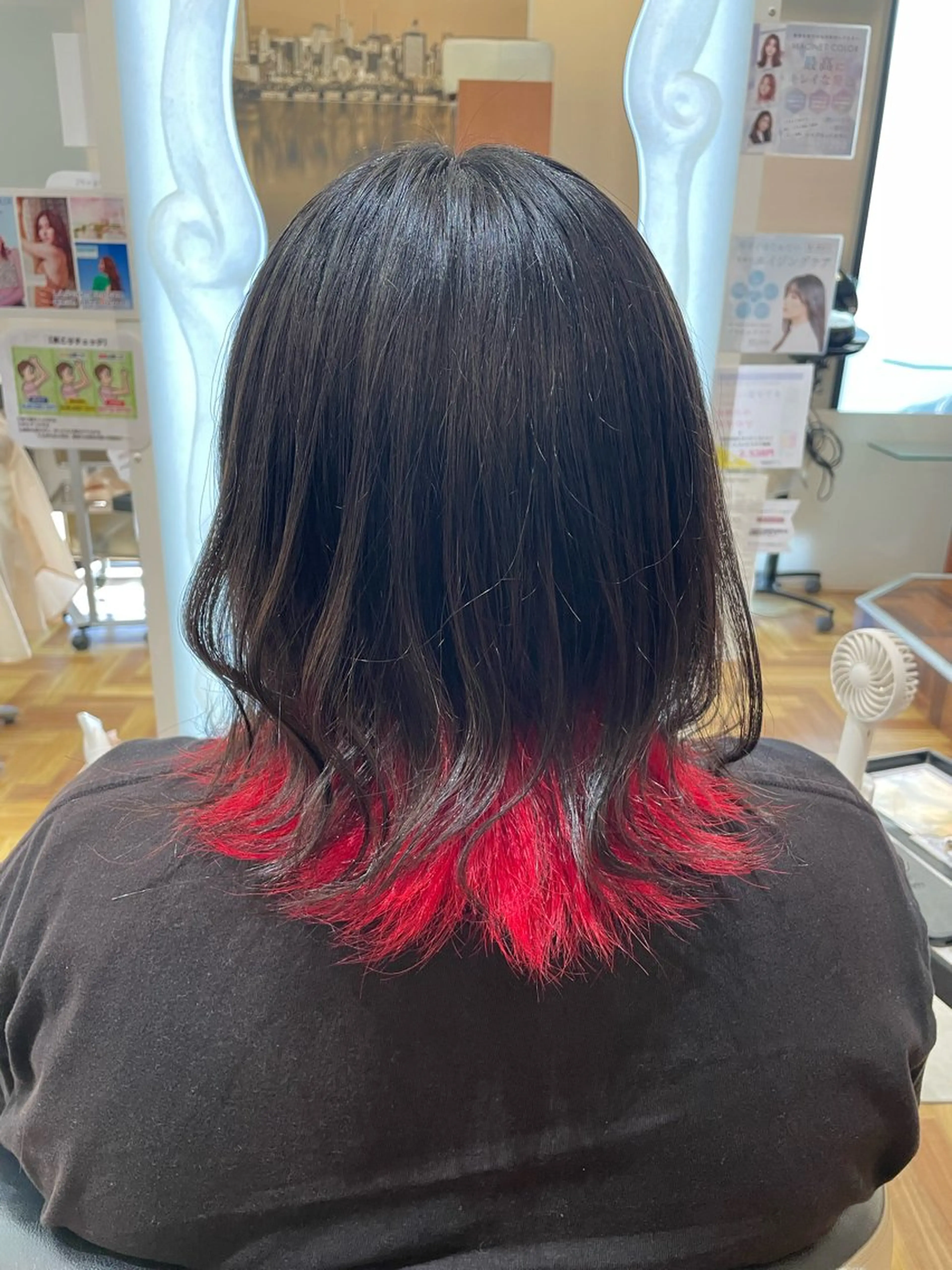 ミディアム カラー ブリーチ ヘアカラー 福森 みずきのヘアスタイル