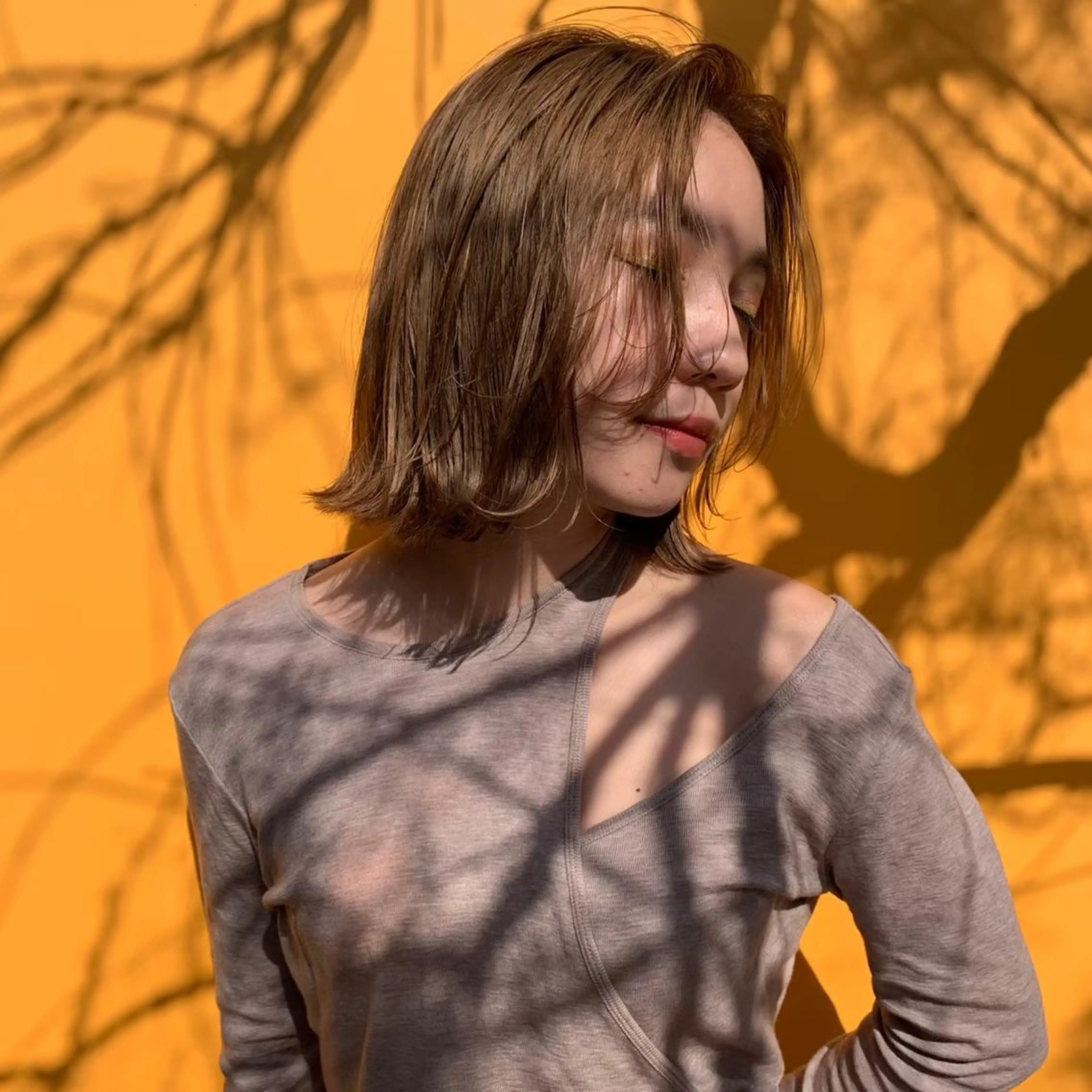 ロング ボブ/レイヤー /河内温太のヘアスタイル