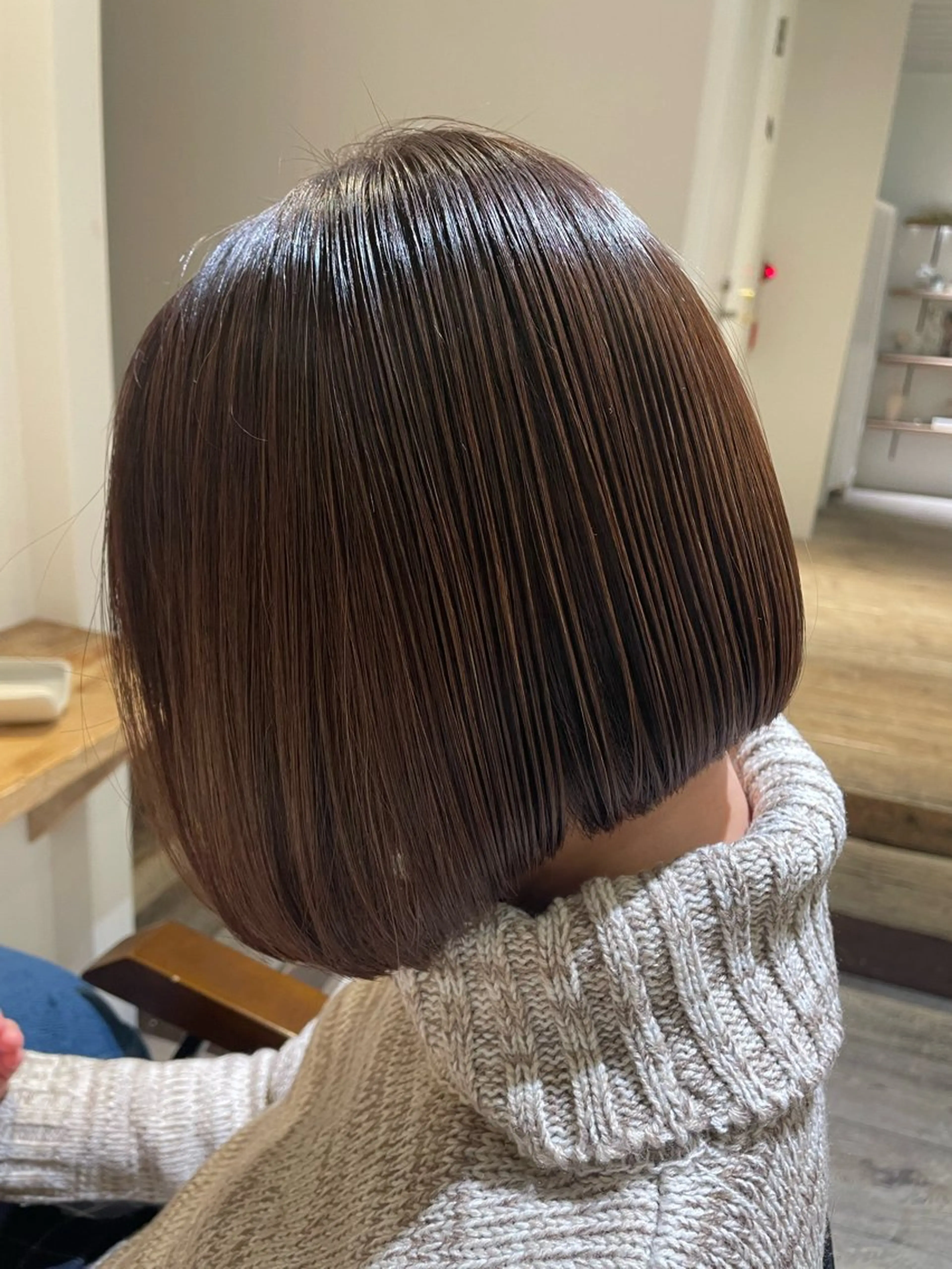 ショート diar湘南台店所属・ふくだももこ🍑 つるっとボブのヘアスタイル