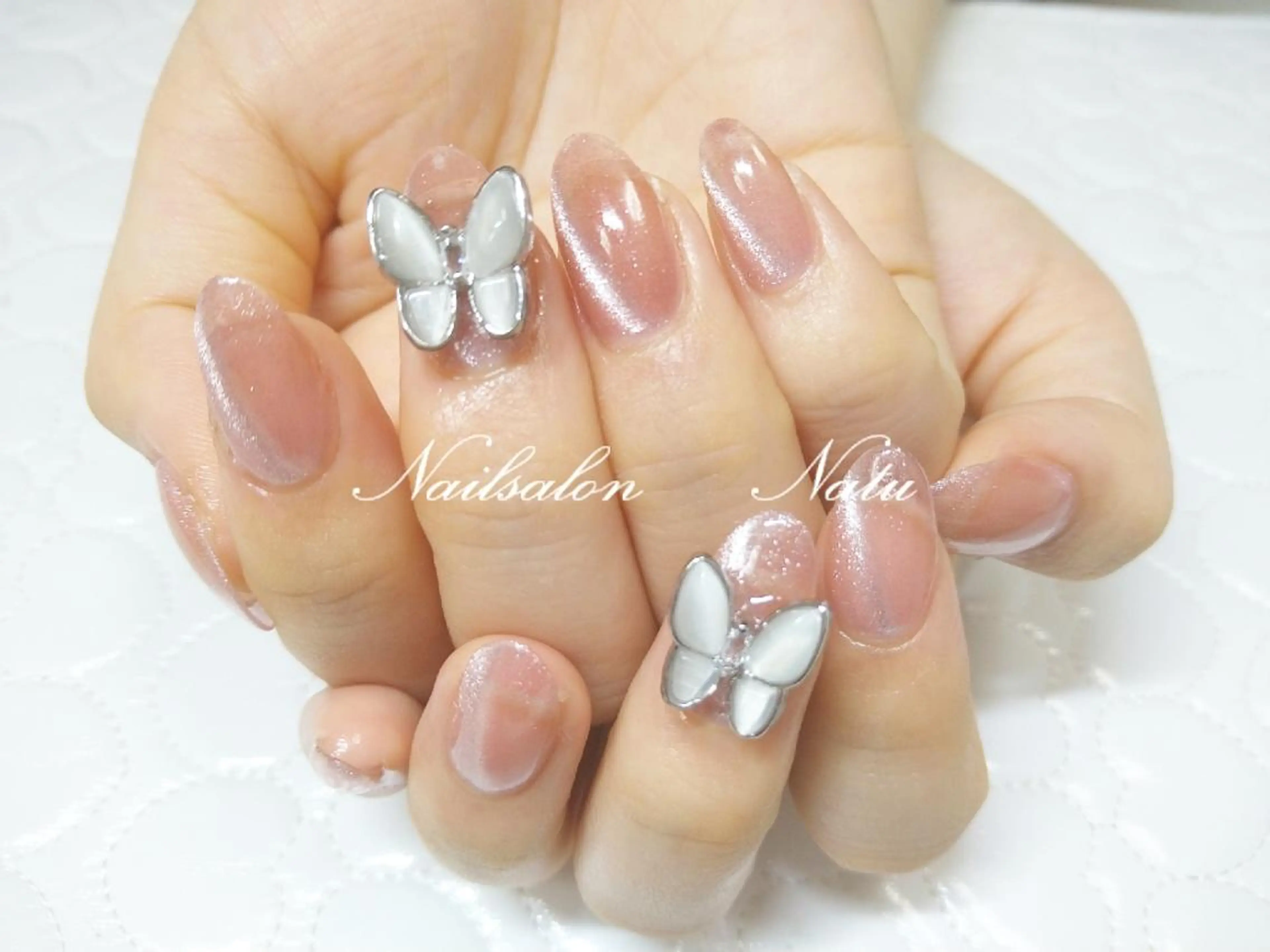 ネイル 長さ出し ラメ(グリッター) マグネットネイル ワンカラーネイル ショートネイル nailsalon　 Natuのネイルデザイン