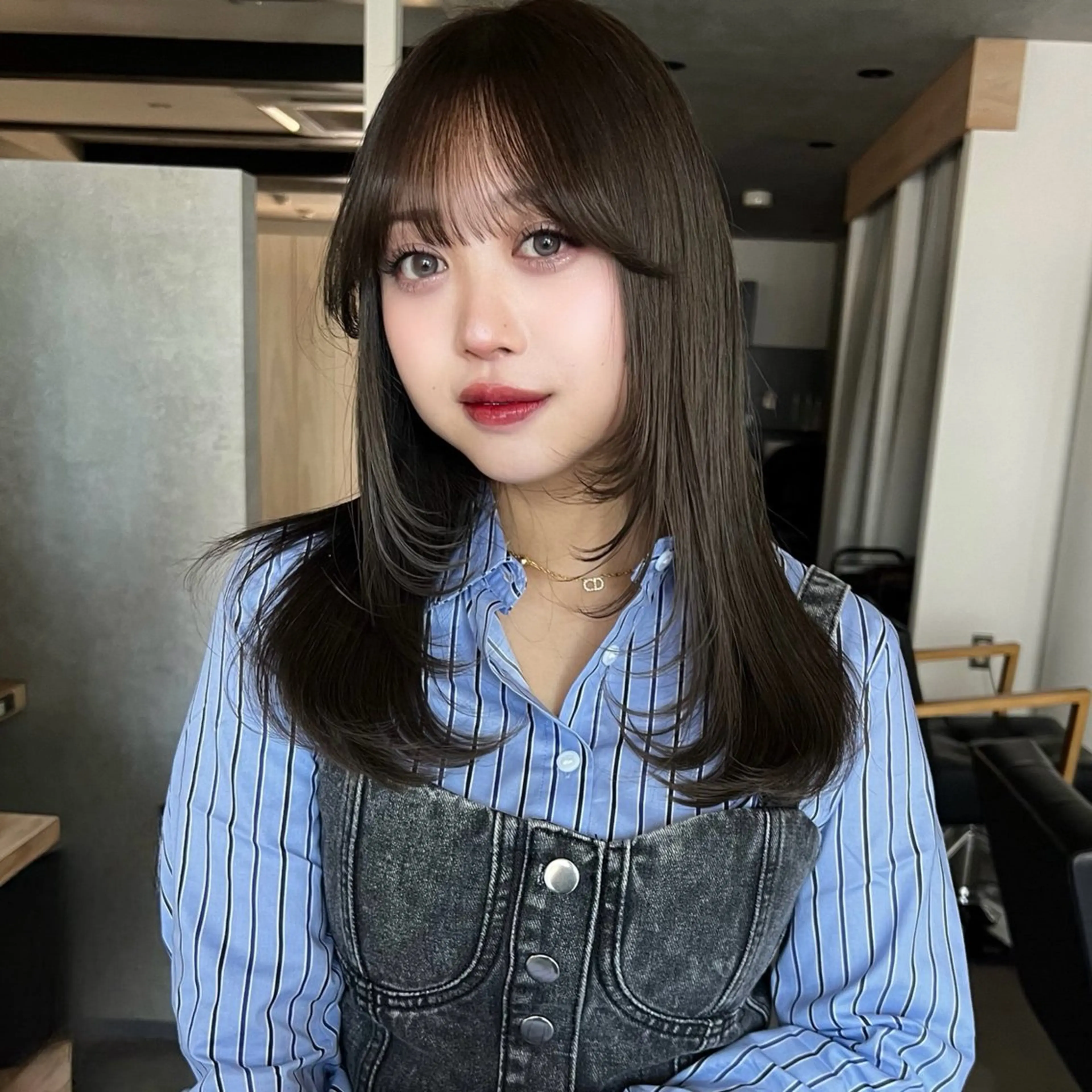 ロング 韓国風ヘア レイヤーカット カット ヘアカラー トリートメント AI TOKYO　S所属・mizuki 【韓国レイヤー】のヘアスタイル