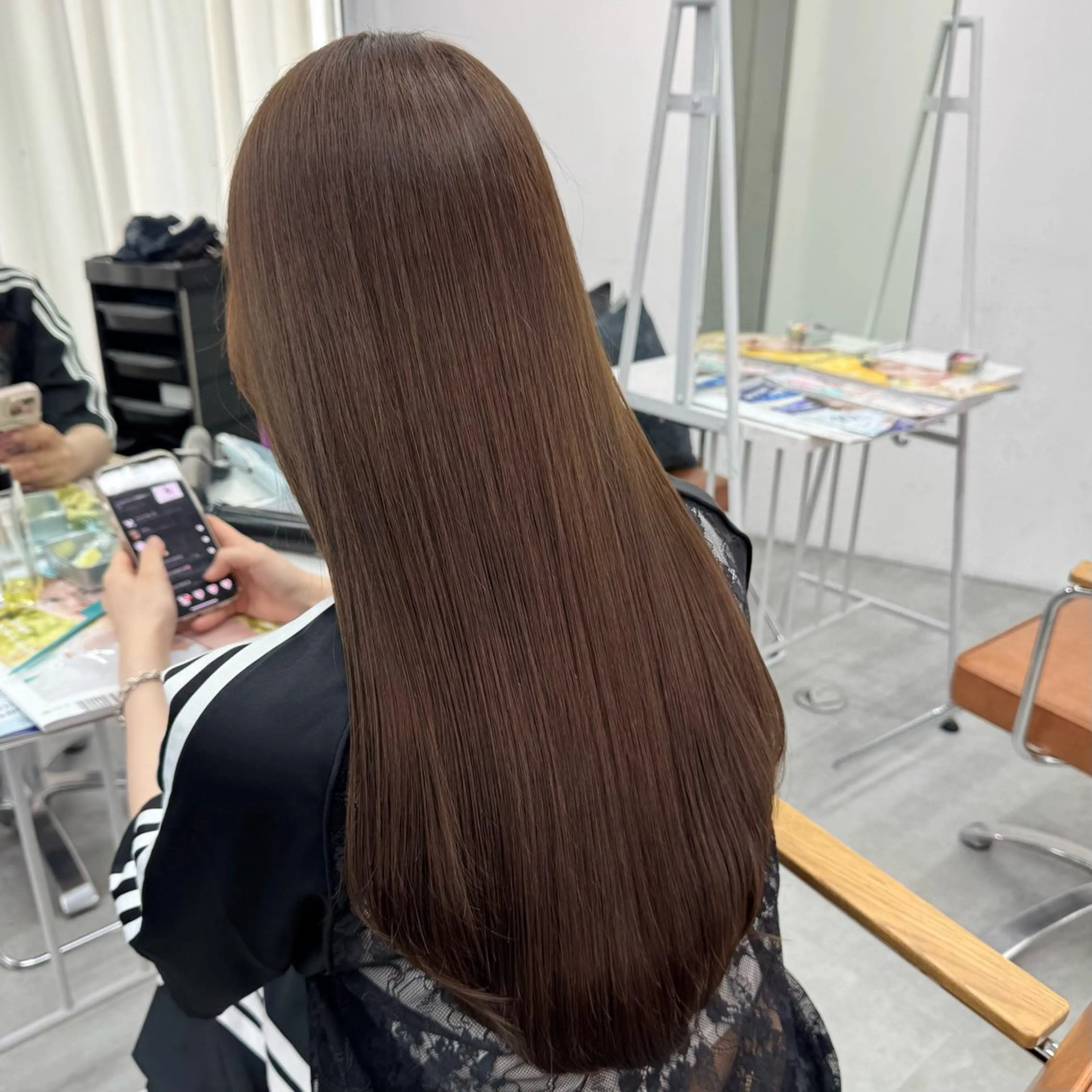 ロング カラー ヘアアレンジ ヘアカラー ブリーチなしカラー /ベージュ/安形翔のヘアスタイル