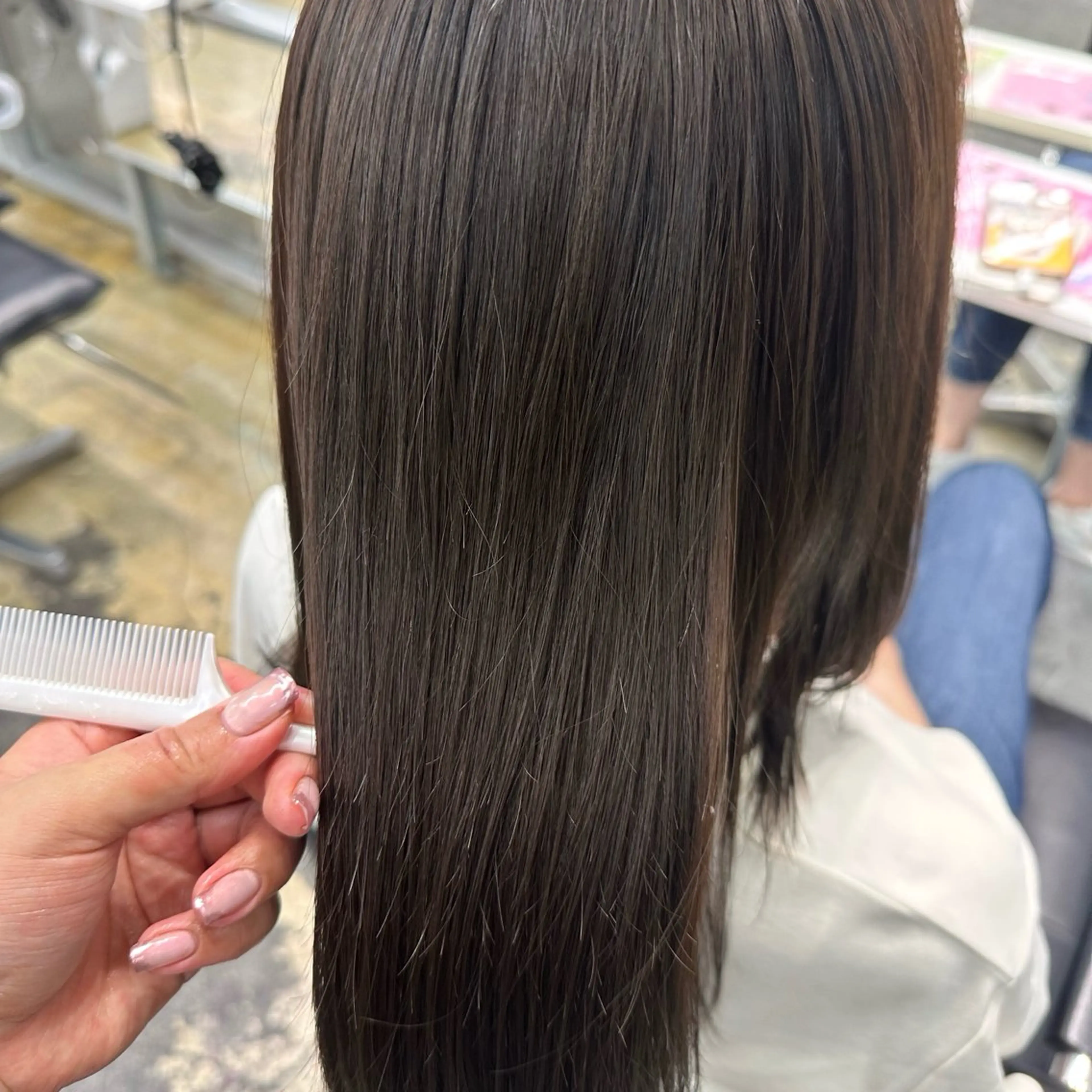 ロング カラー 🥀モテ暖色× エクステ🥀あかりのヘアスタイル