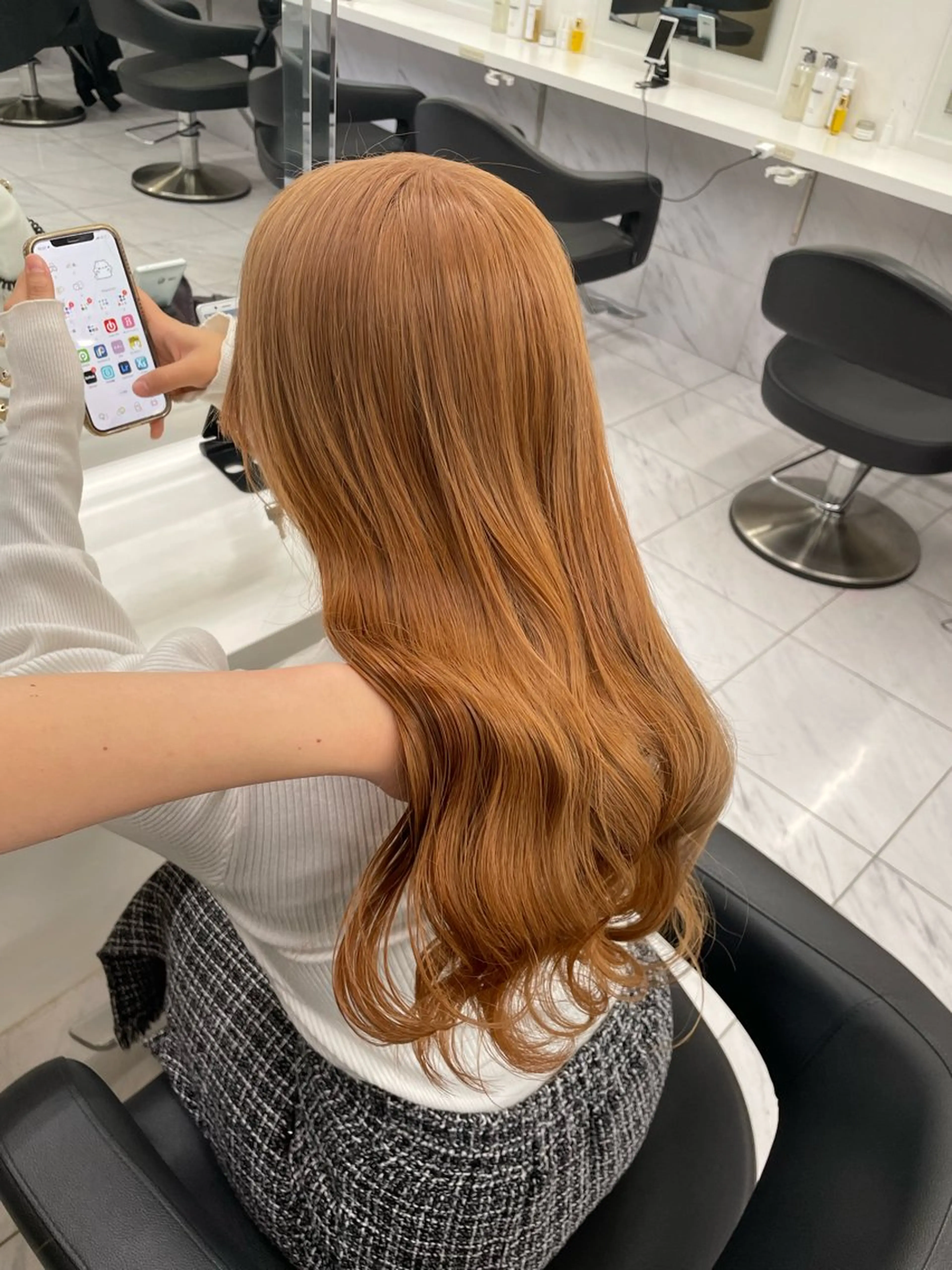 ロング カラー ヘアアレンジ ヘアカラー トリートメント ヘアセット 💗横浜美容室 💗HARUNAのヘアスタイル