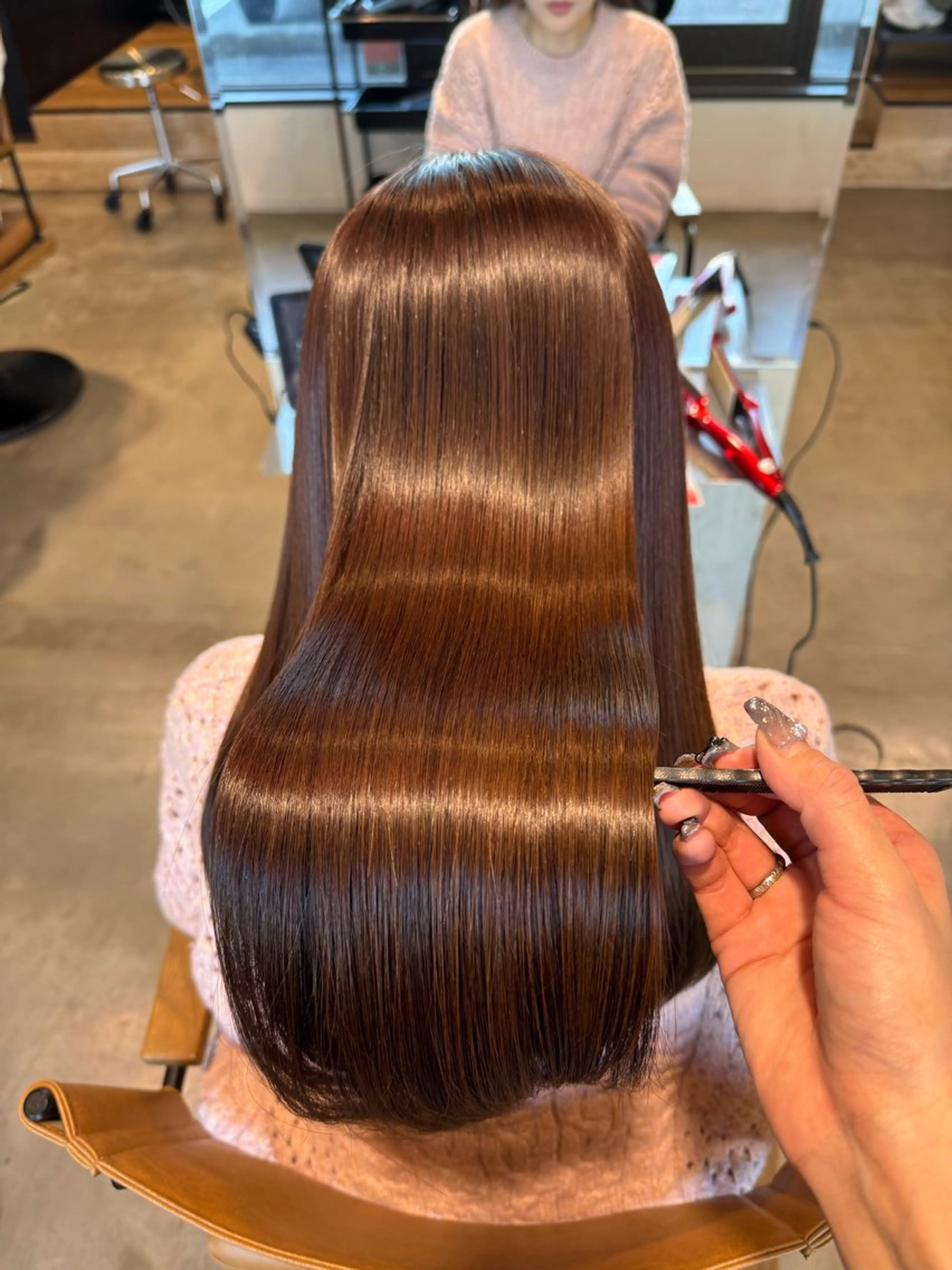 ロング カラー カット ヘアカラー 透明感カラー 天羅のヘアスタイル