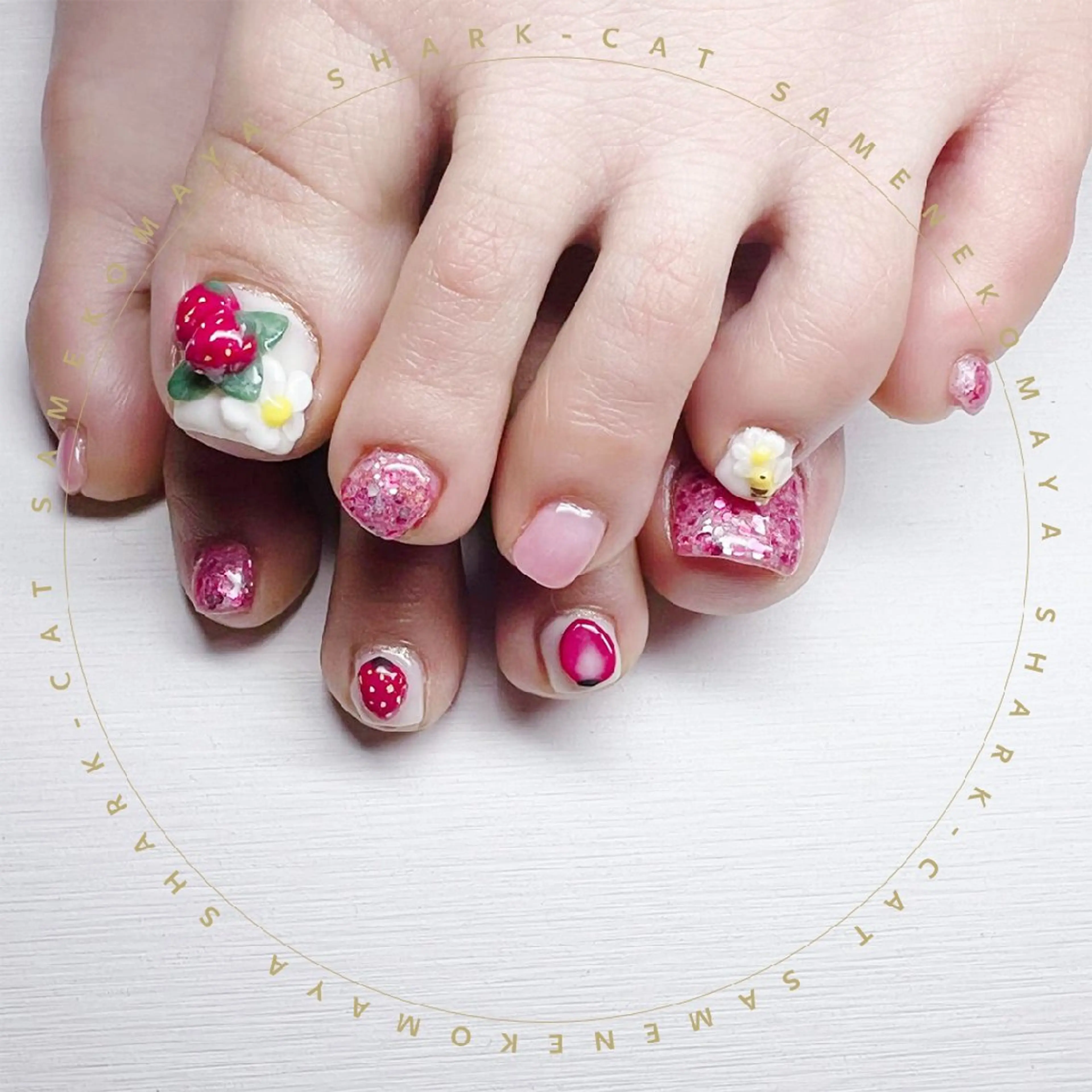 ネイル サメ猫 マーヤのネイルデザイン