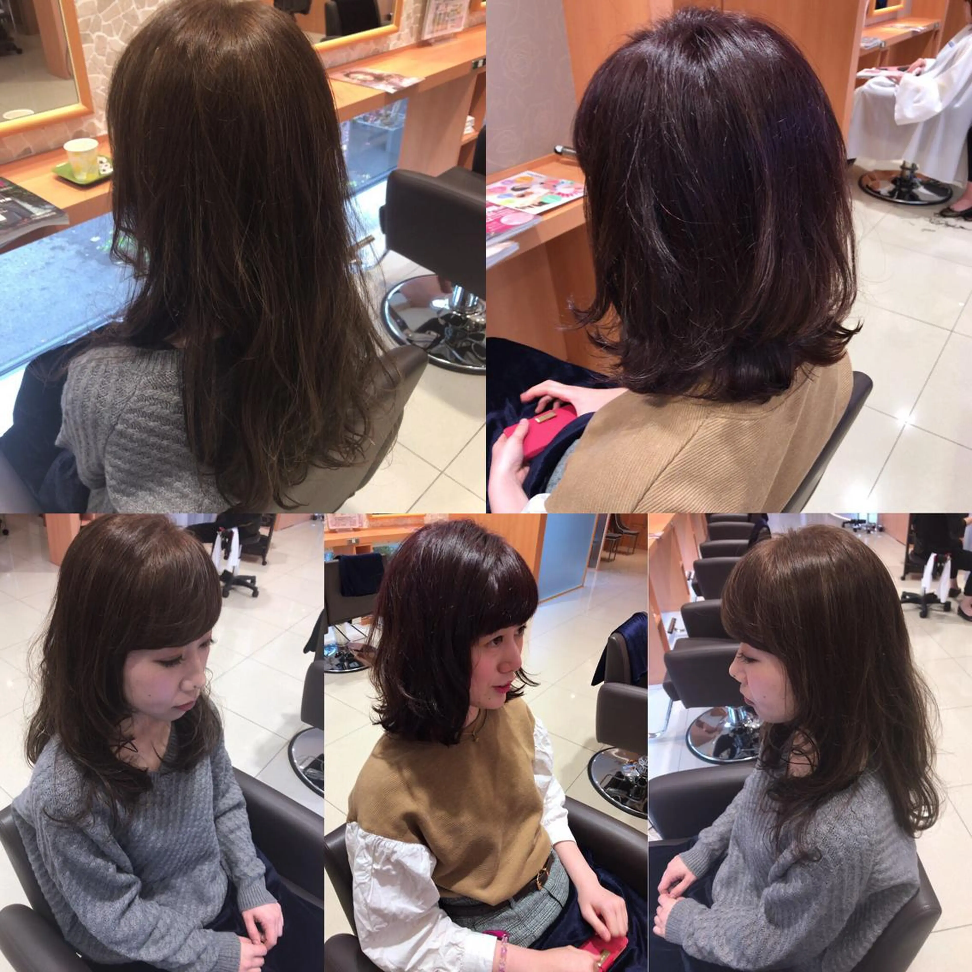 ミディアム セミロング ロング カラー パーマ レイヤーカット匠 イソザキノリユキのヘアスタイル