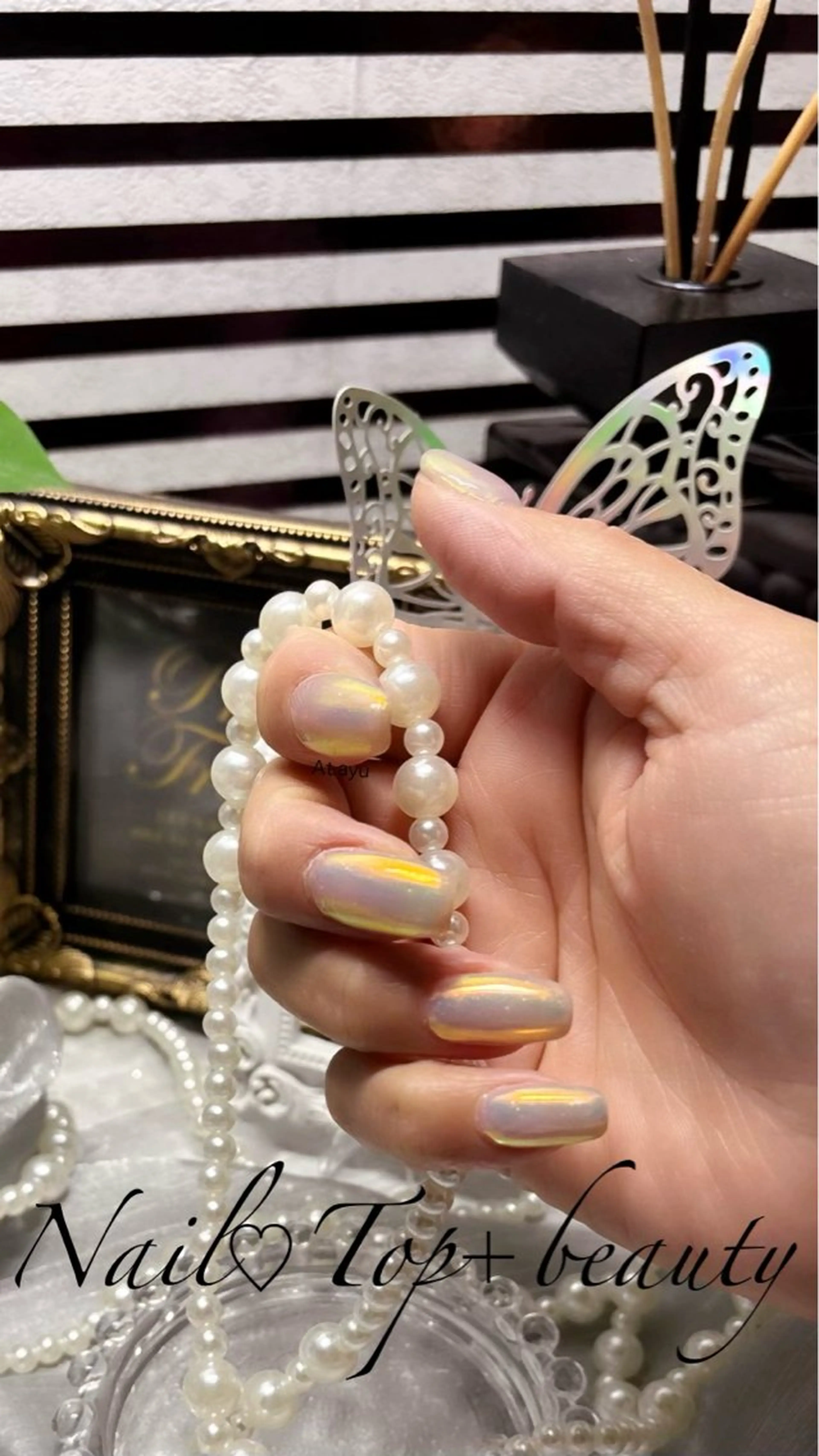 ネイル ミラーネイル T + B ❇︎ ayuのネイルデザイン