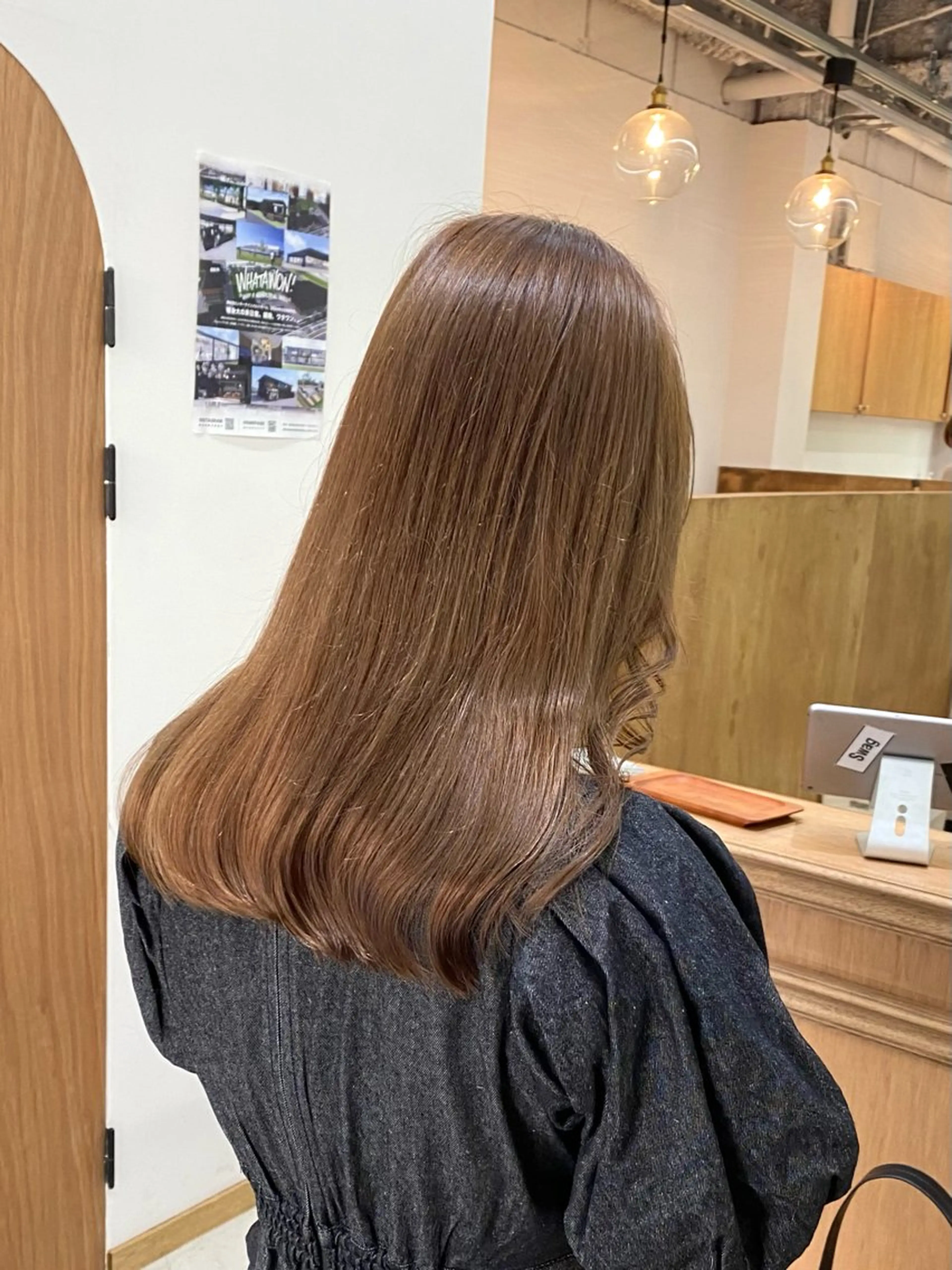 セミロング カラー ヘアアレンジ ベージュカラー ブリーチ ブリーチなしカラー カット ヘアカラー トリートメント ハル🌸柔色/ ブリーチなし/艶髪のヘアスタイル