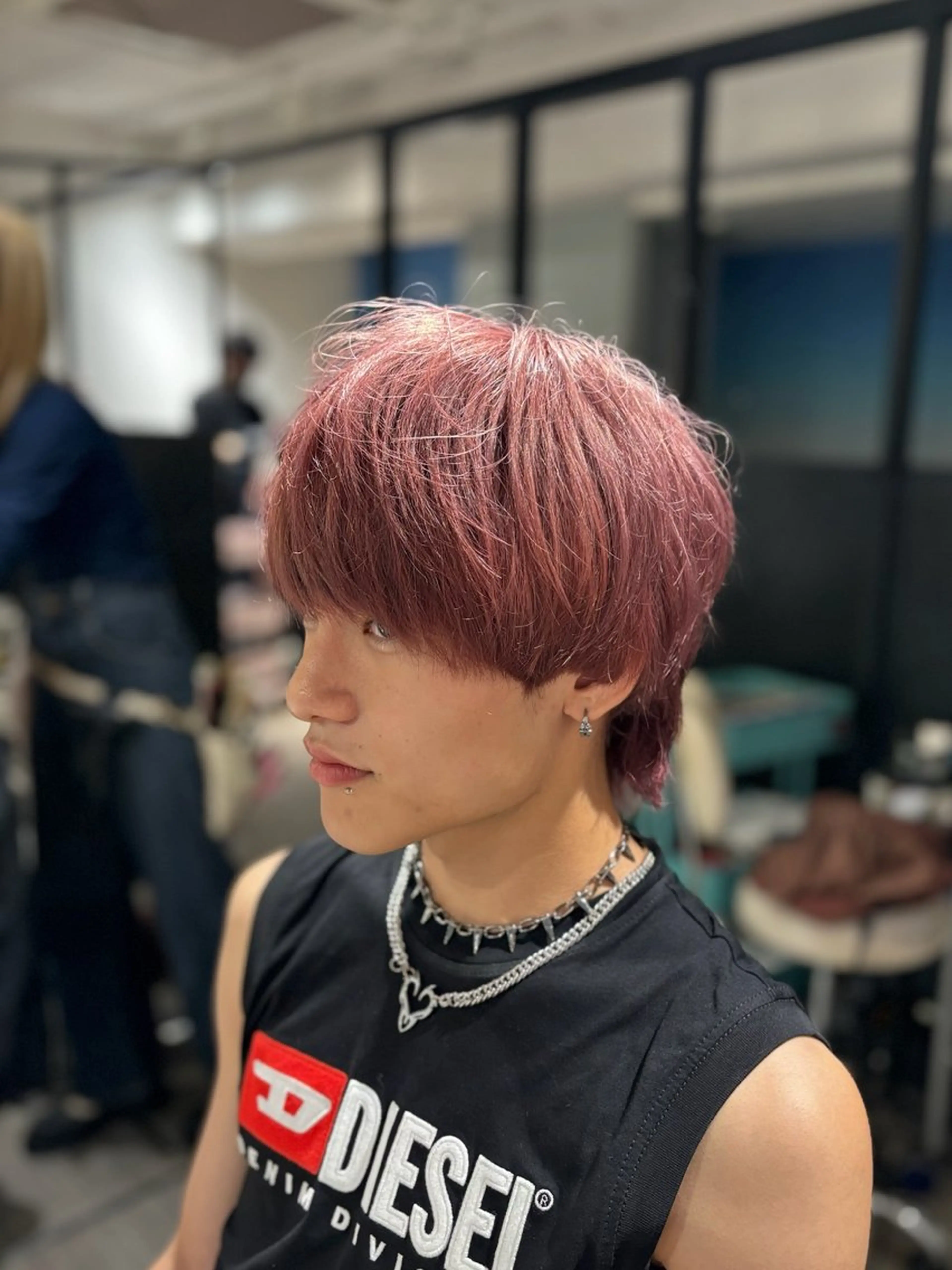 ショート カラー メンズ 韓国メンズヘア/ ダウンパーマ/歩夢のヘアスタイル