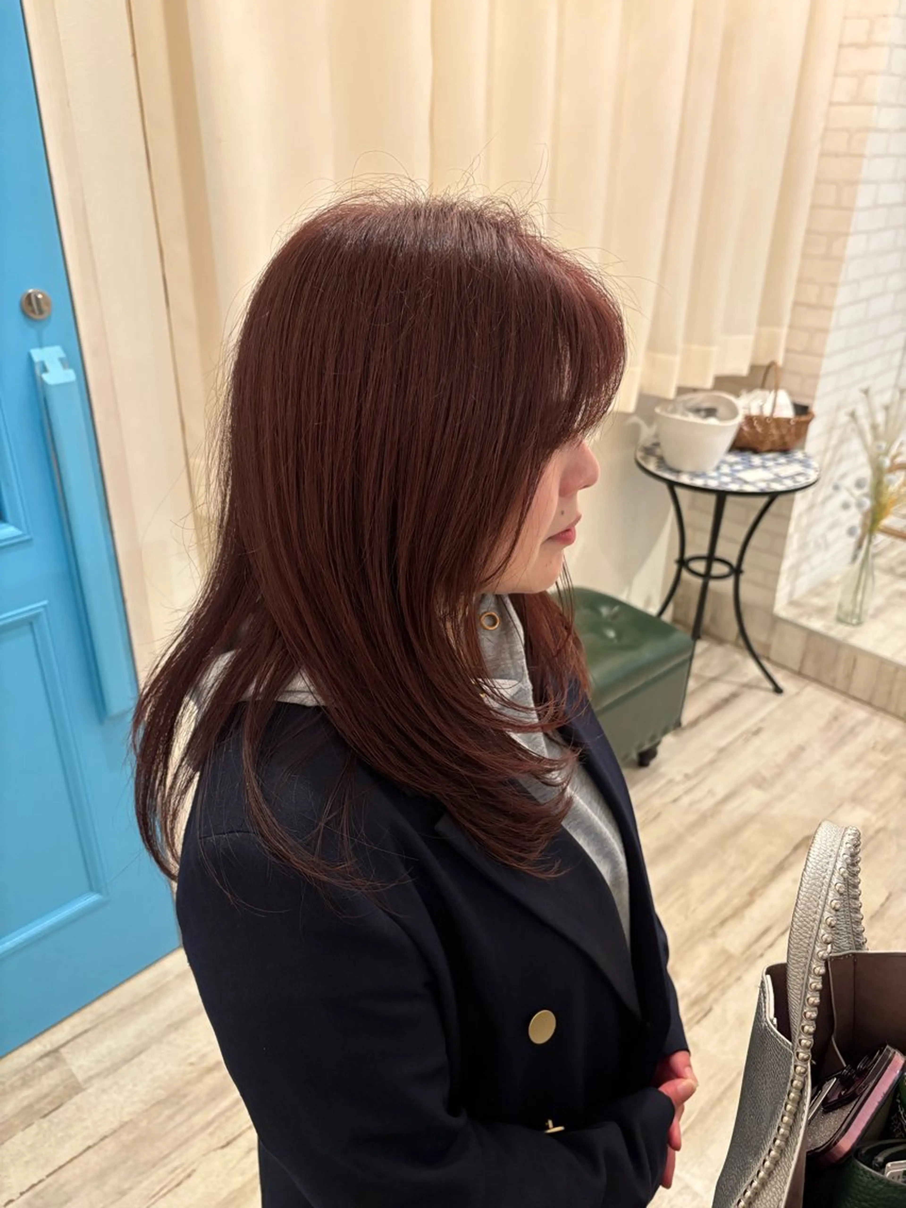 ロング カラー ブラウンカラー ピンクカラー ピンクブラウン レイヤーカット 透明感/韓国風 HIRARIのヘアスタイル