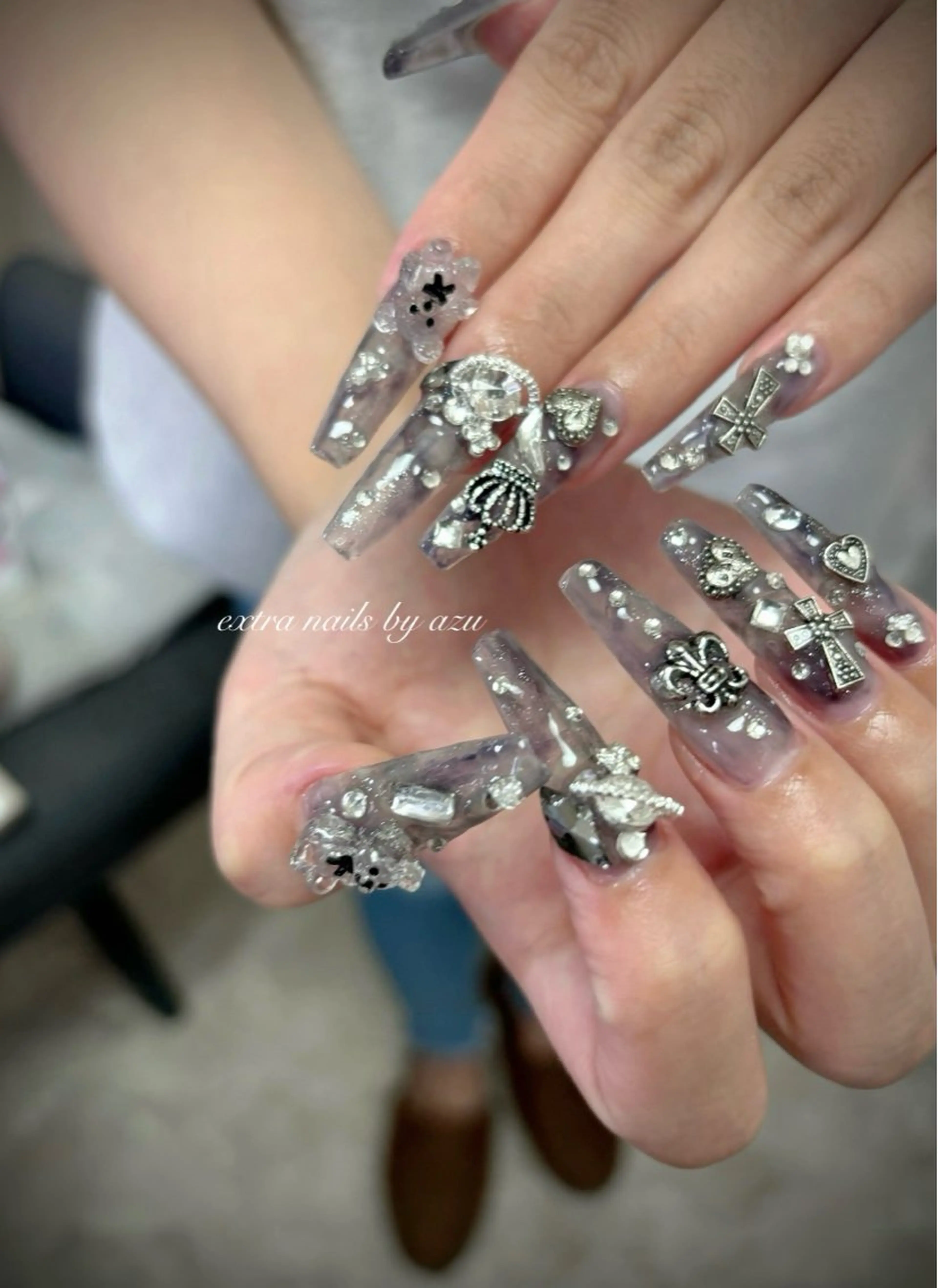 ネイル ロングネイル ネイルチップ ハンドネイル extranails ／lemellaのネイルデザイン