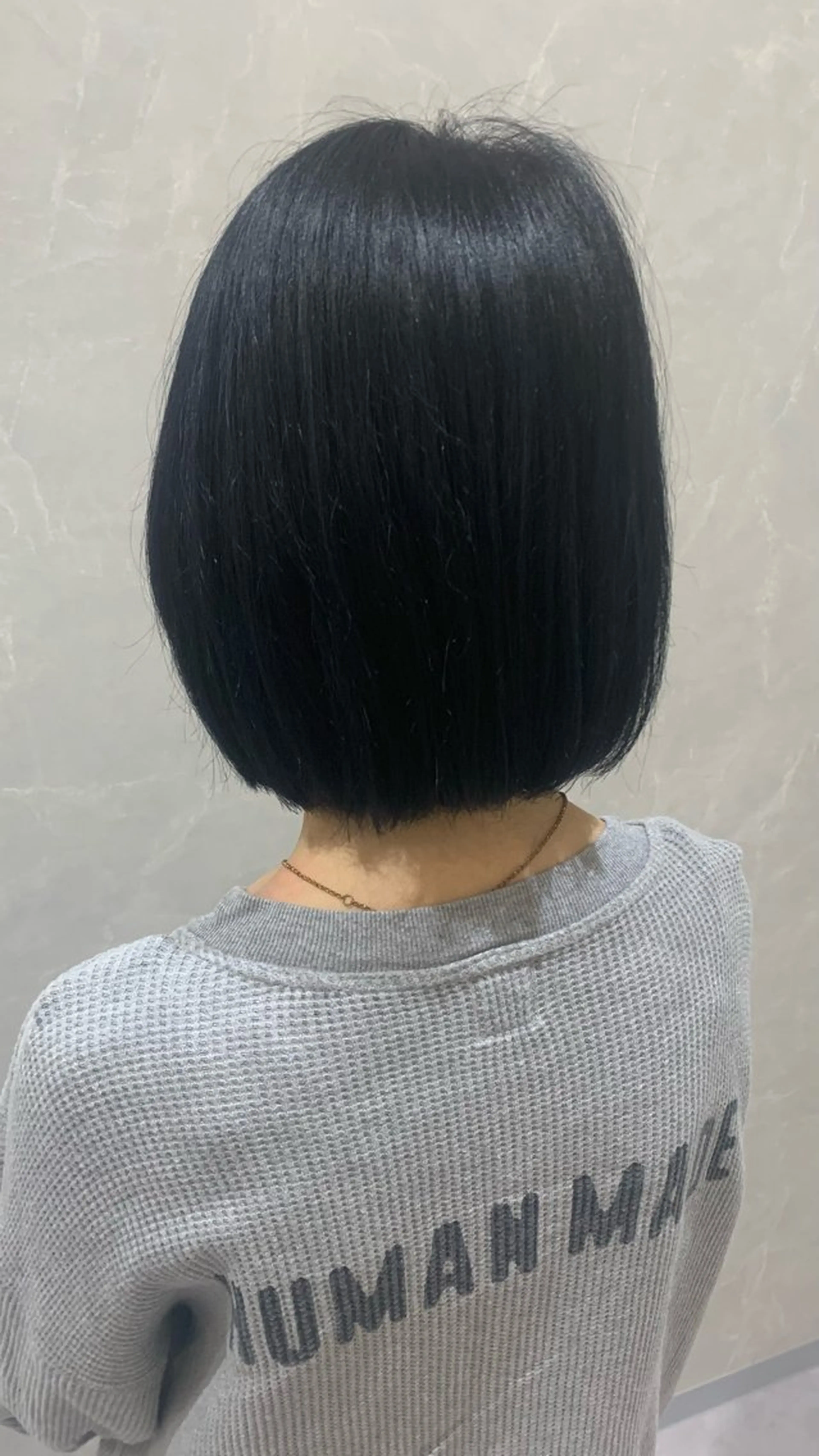 ミディアム カラー 黒髪 ブリーチ ブルーカラー ブルーブラック 透明感カラー FURUSHO 栄店所属・艶髪縮毛矯正 /中山なかやまのヘアスタイル