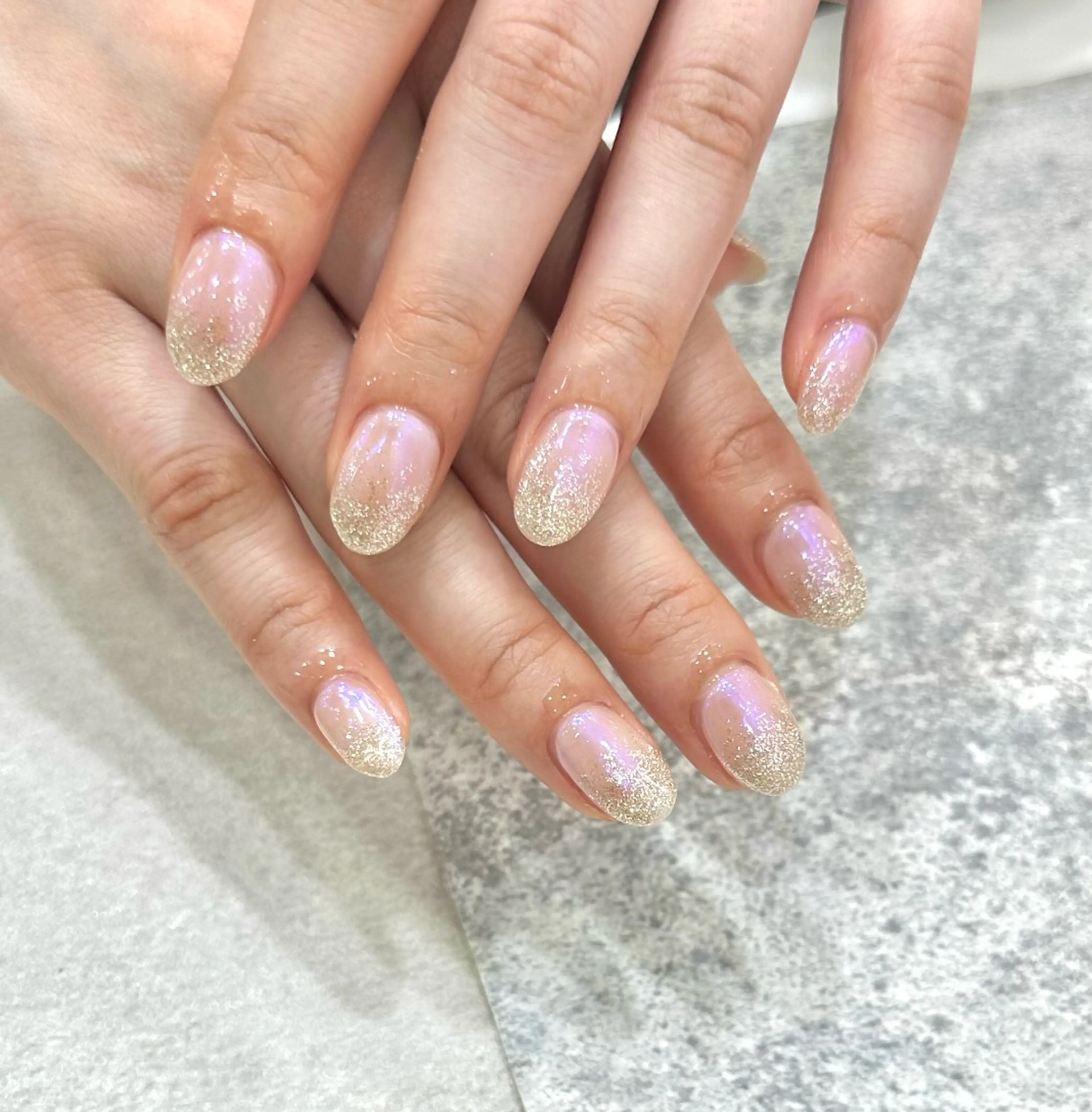 ネイル ラメ(グリッター) ラメグラデーション Saki _Grancieuxのネイルデザイン