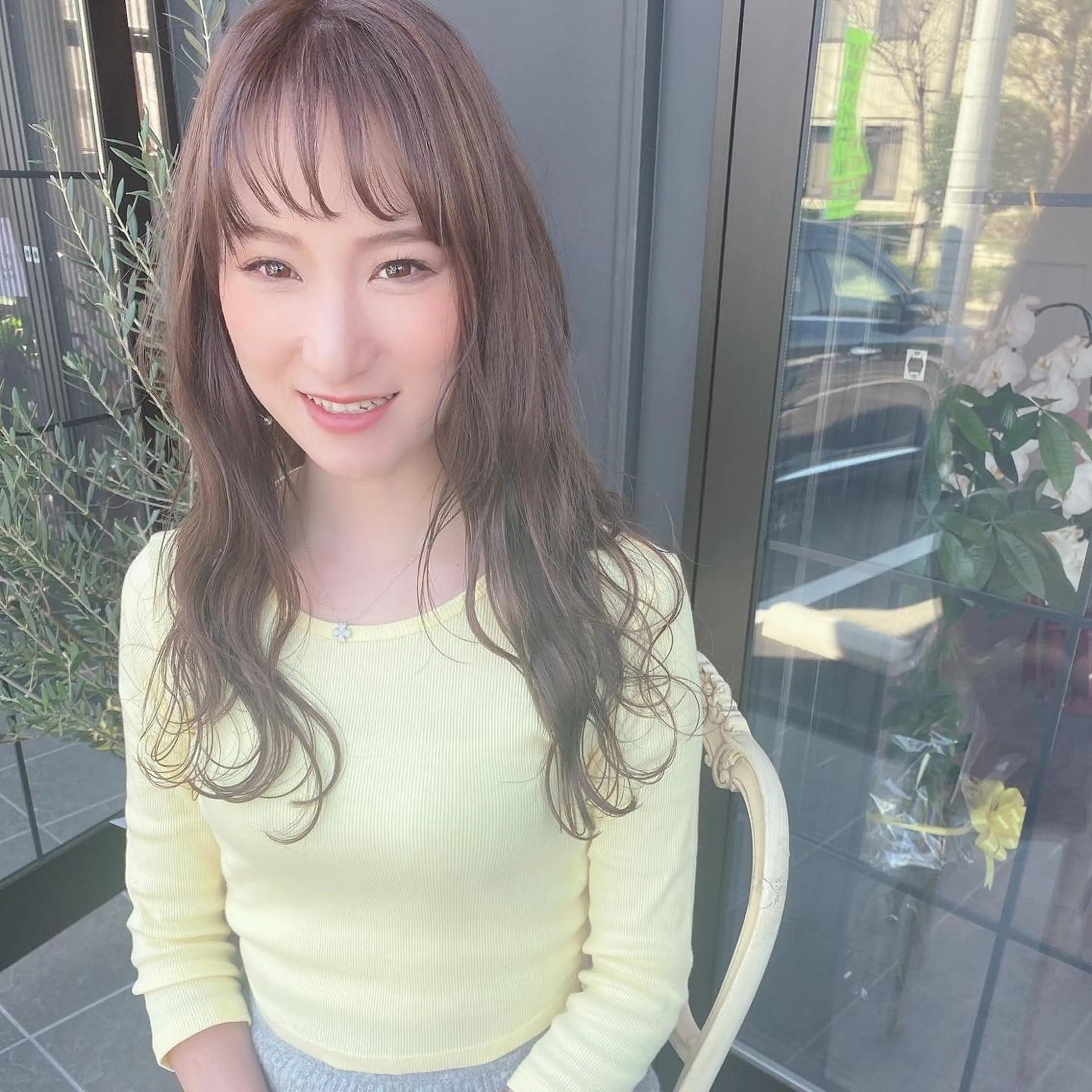 ロング カラー カット ヘアカラー トリートメント 成松 勇治のヘアスタイル