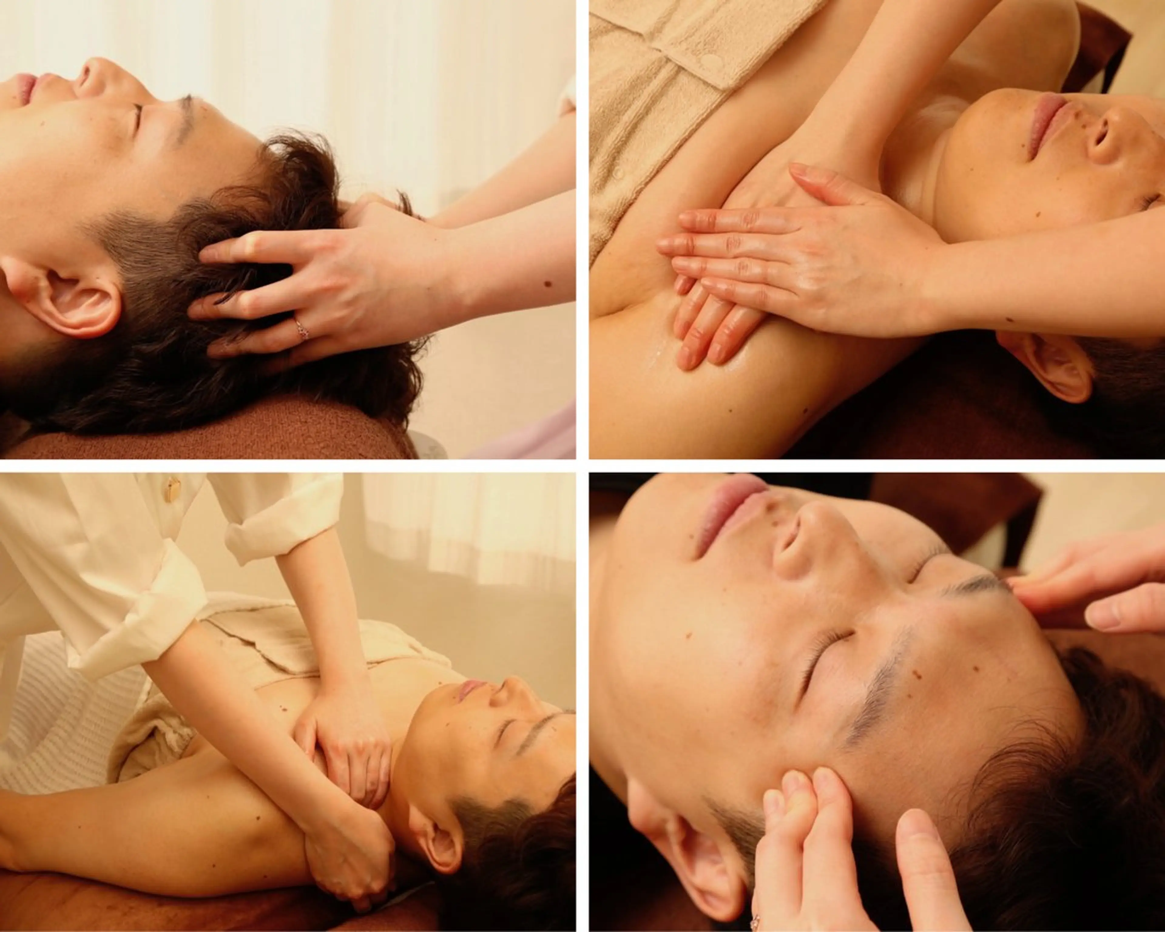 【口コミ+公式LINE追加SNSフォロー条件】ドライヘッド60分+首肩手オイル40分　1番人気100分コースの写真