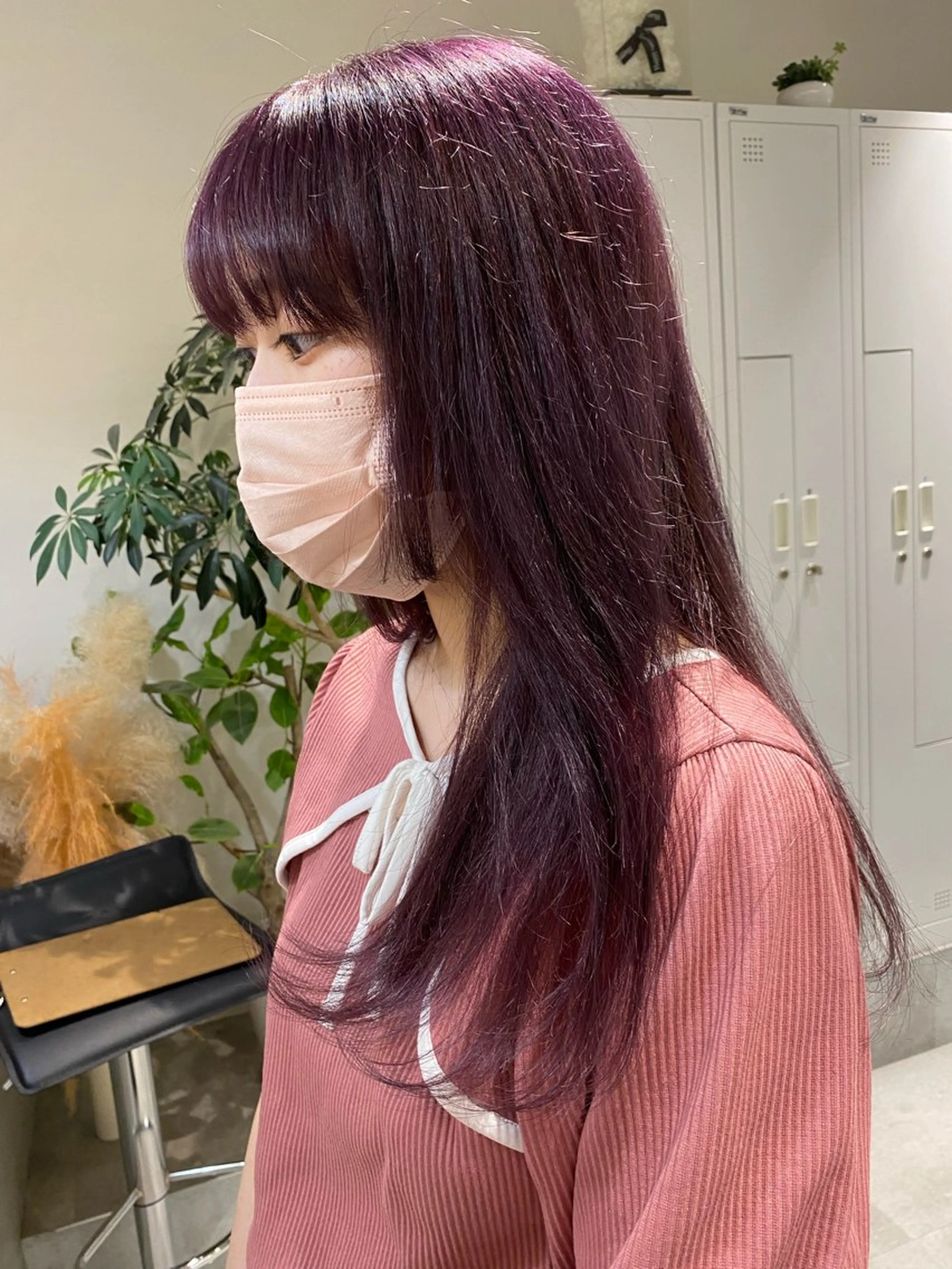 ロング ハイライト 髪質改善 レイヤーカット トリートメント 西岡 あつみ/ 堀江美容室のヘアスタイル
