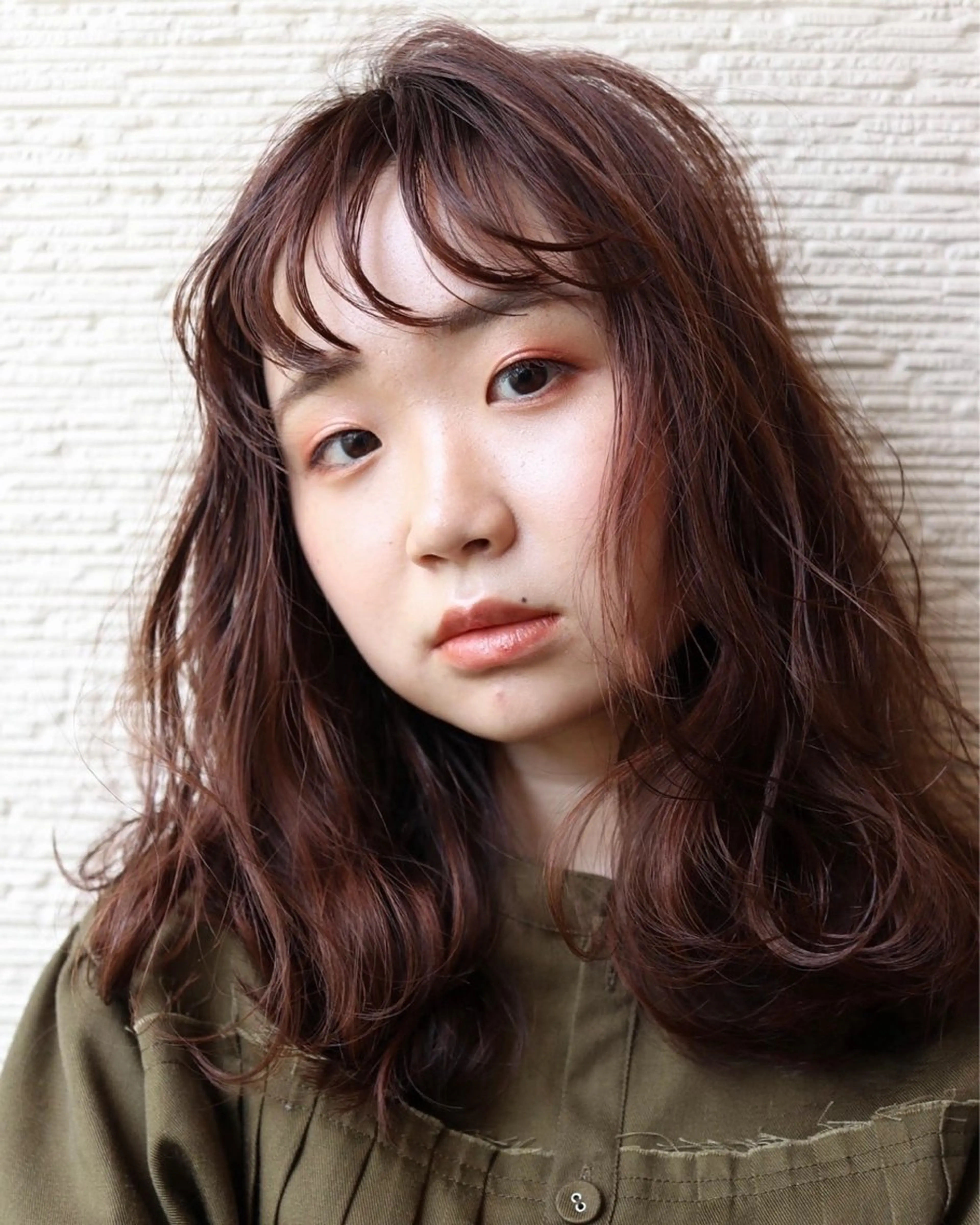 セミロング カット ヘアカラー 顔まわり/似合わせ/ ミディアム/村瀬浩司のヘアスタイル