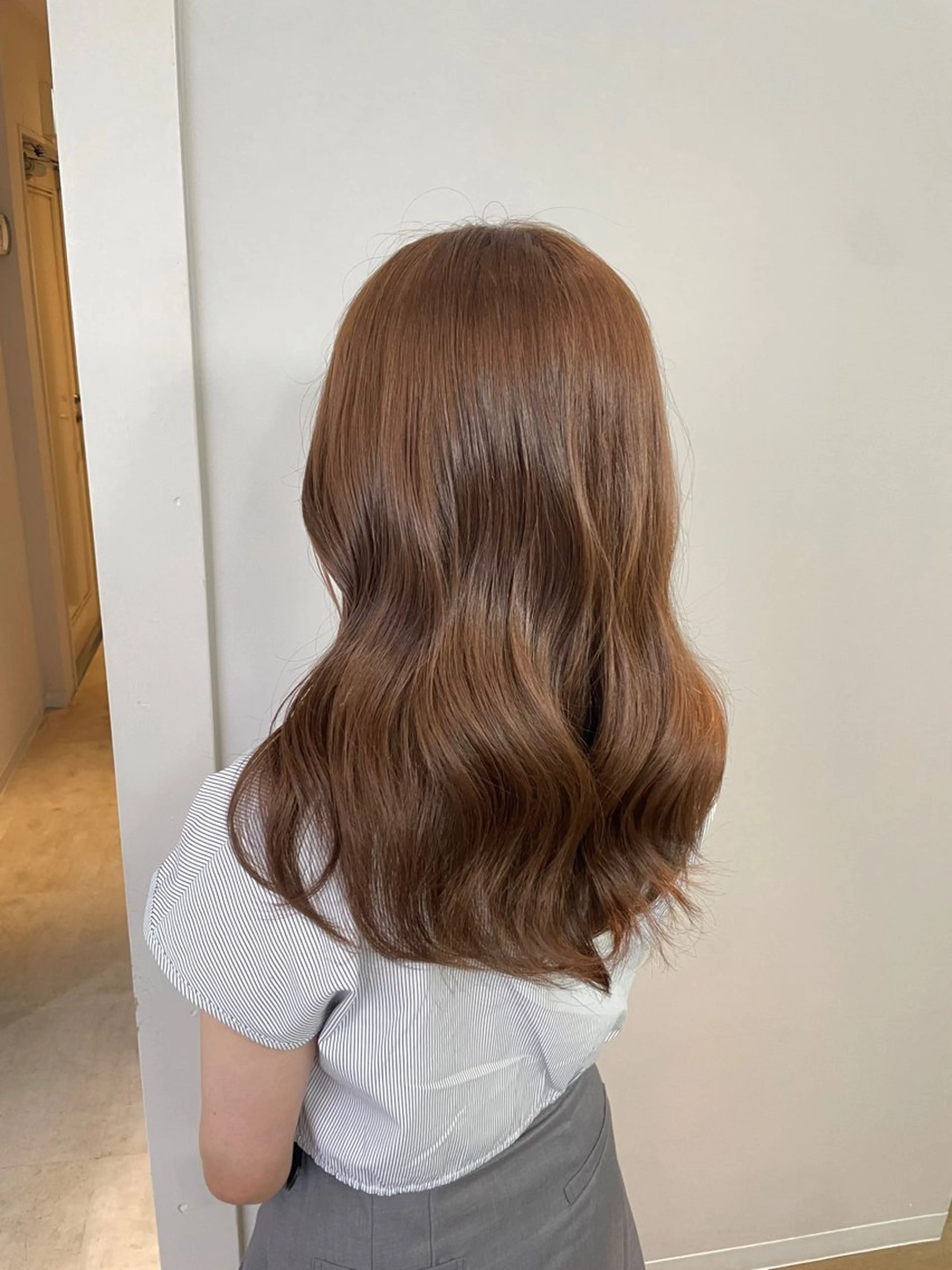 セミロング カラー カット ヘアカラー HARUKA韓国ヘア /Luana梅田のヘアスタイル