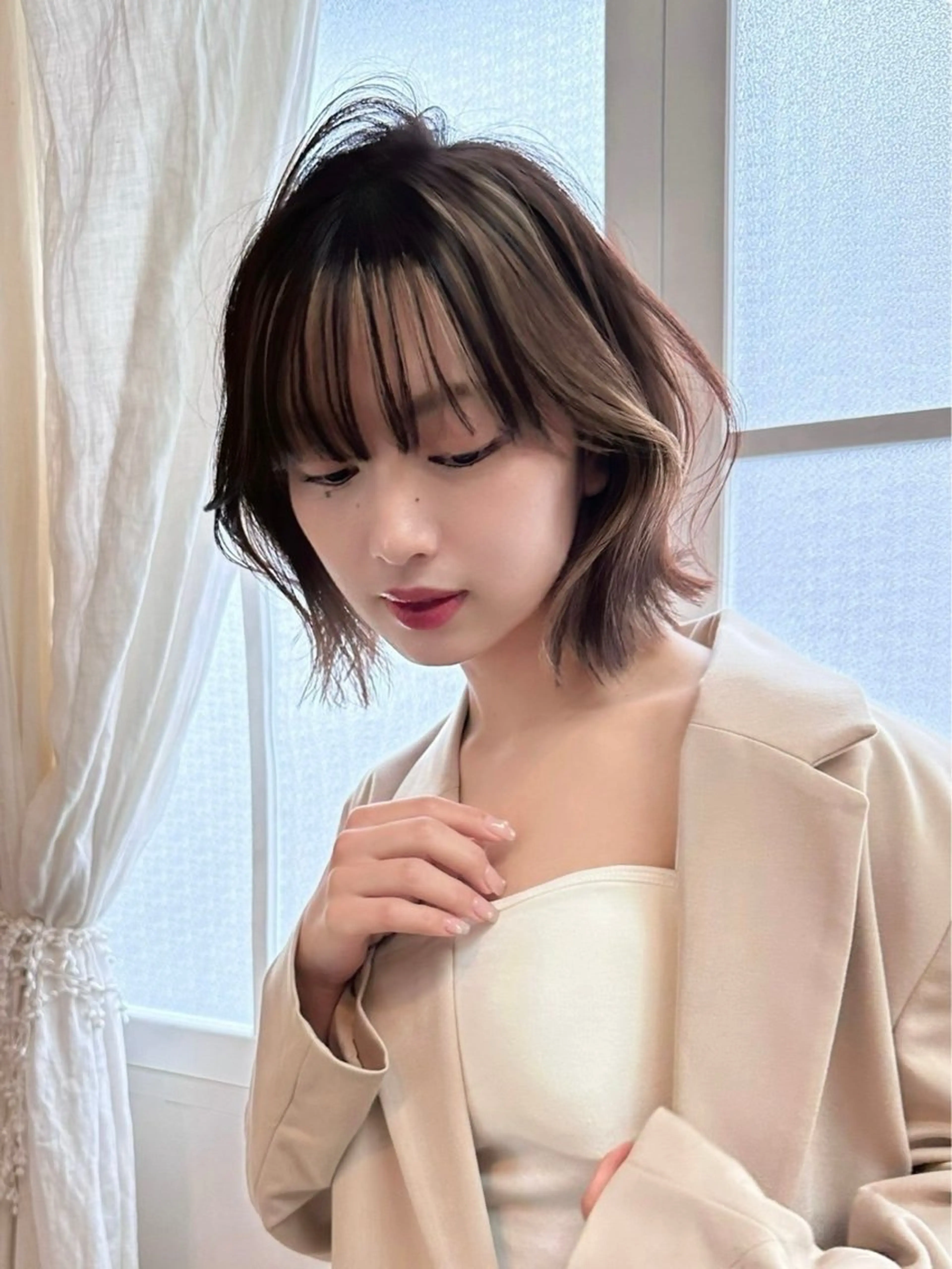 ミディアム カット トリートメント レイヤー ／マッキーのヘアスタイル