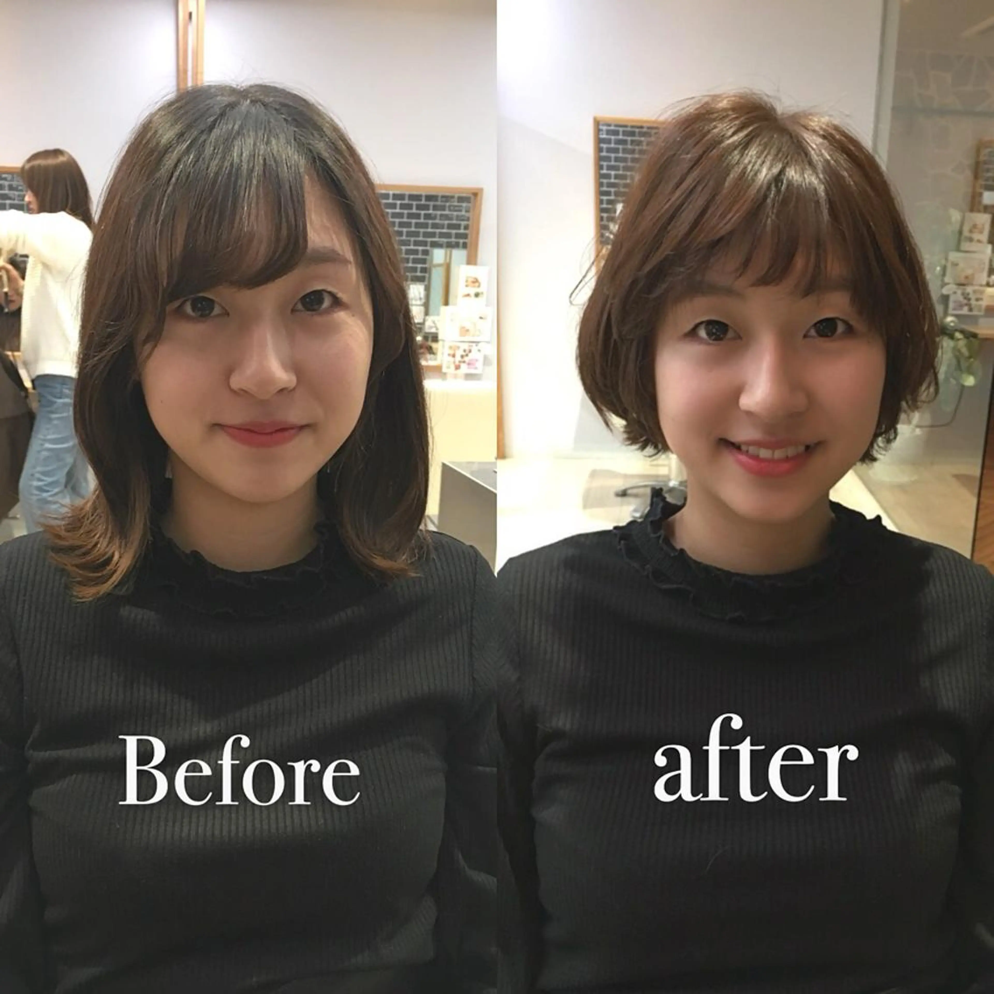 ショート カラー ショートヘア サイドバング 小顔カット SALOWIN四条河原町所属・中村 美穂のヘアスタイル