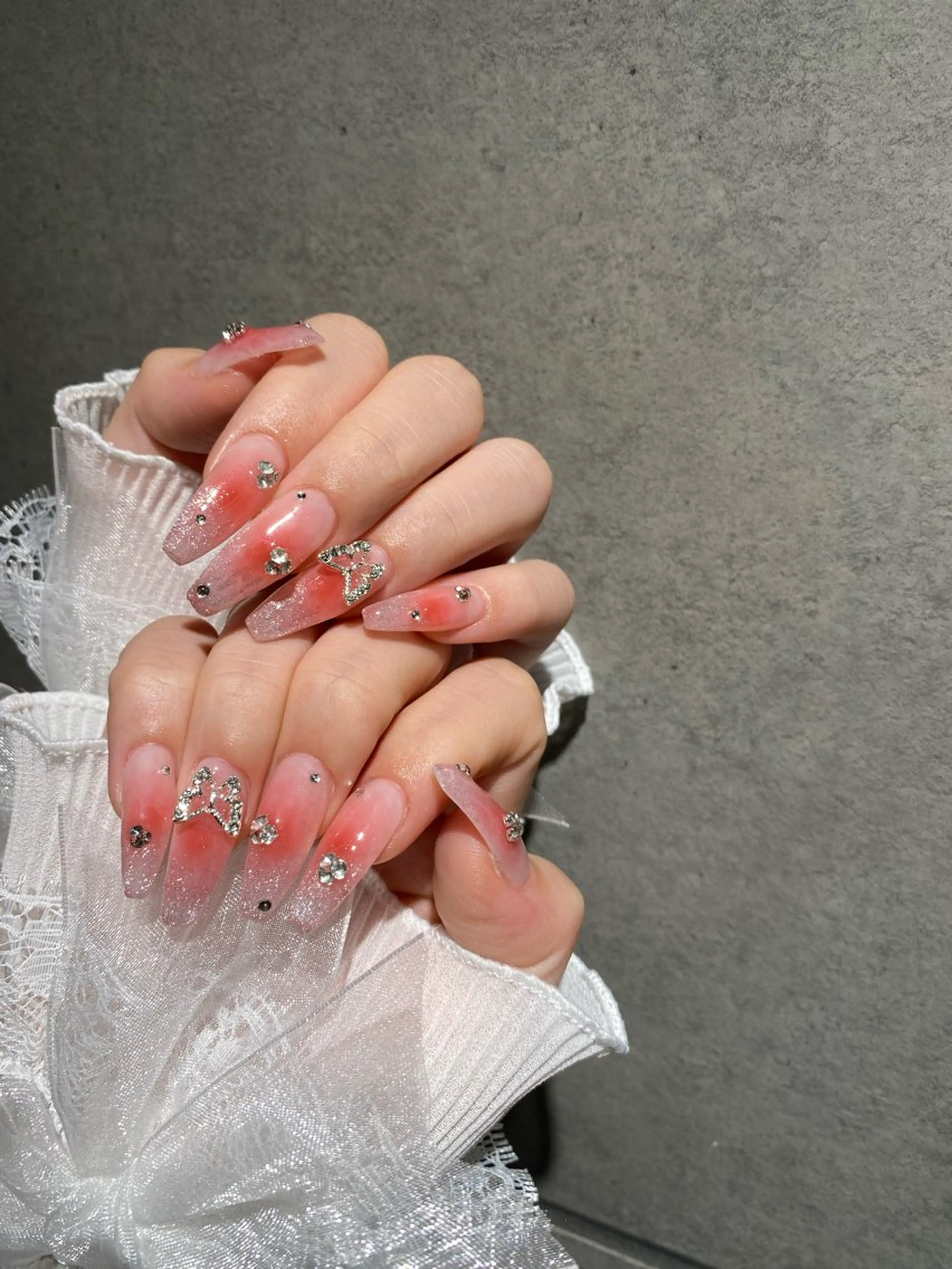 ネイル I-nailロング /ワンホン/キラキラのネイルデザイン