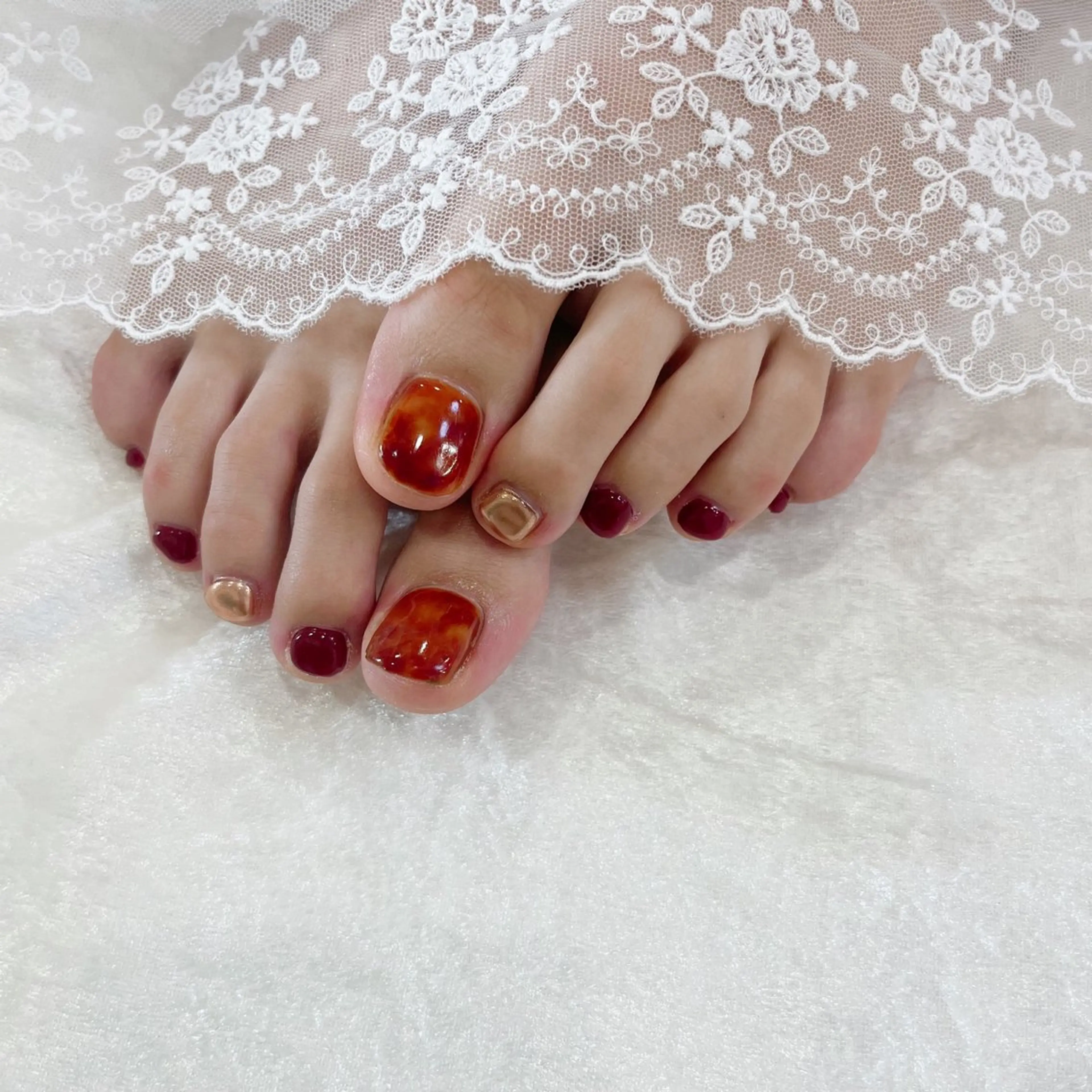 ネイル フットネイル Maya 🧊🫧‪のネイルデザイン