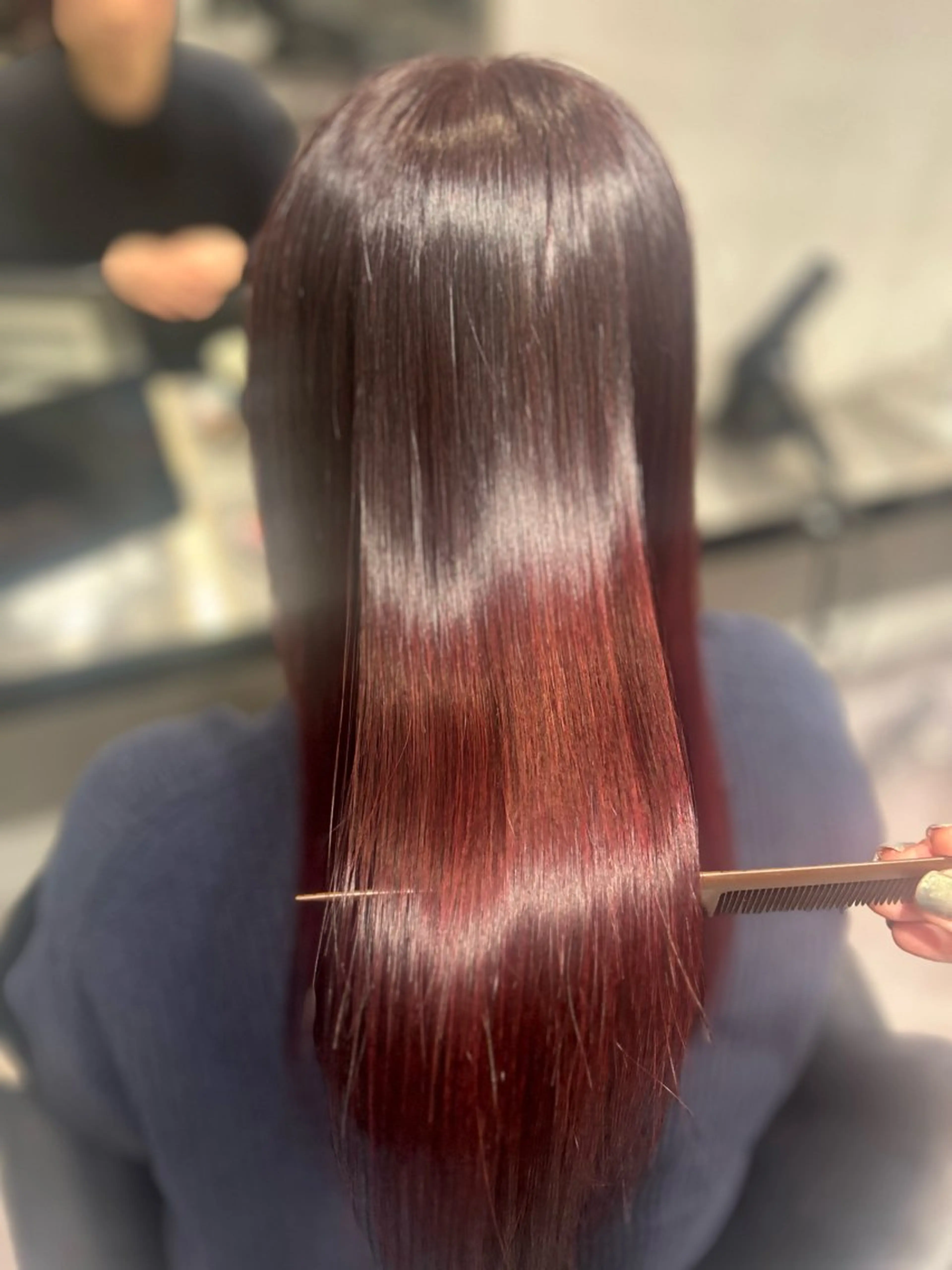 ミディアム カラー ピンクカラー レッドカラー 🌈ウルトワ水素 髪質改善naru🌈のヘアスタイル