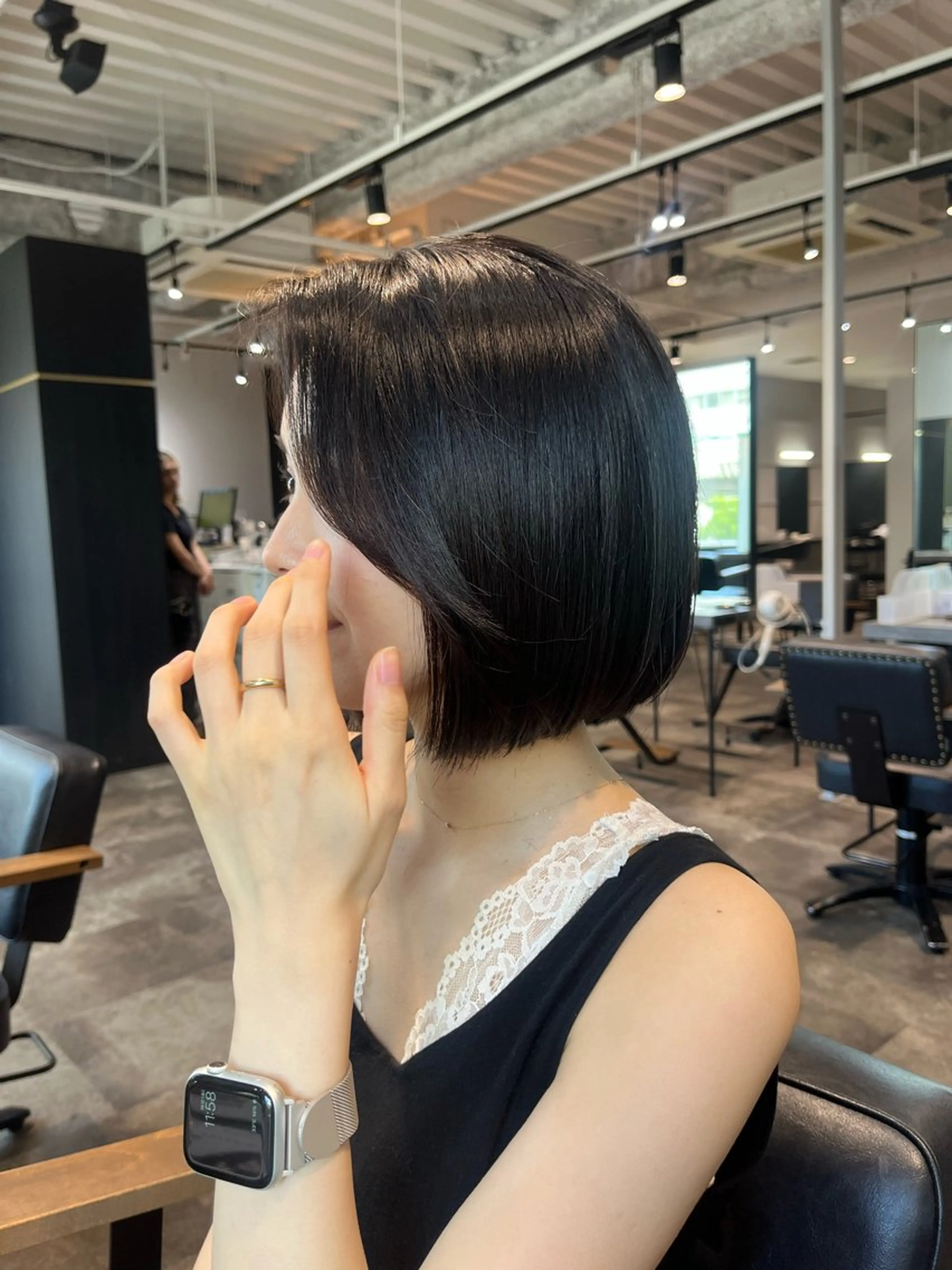 ミディアム カラー 切りっぱなしボブ ボブ AVANCE元町店所属・韓国風style ❤︎　古庄美月のヘアスタイル