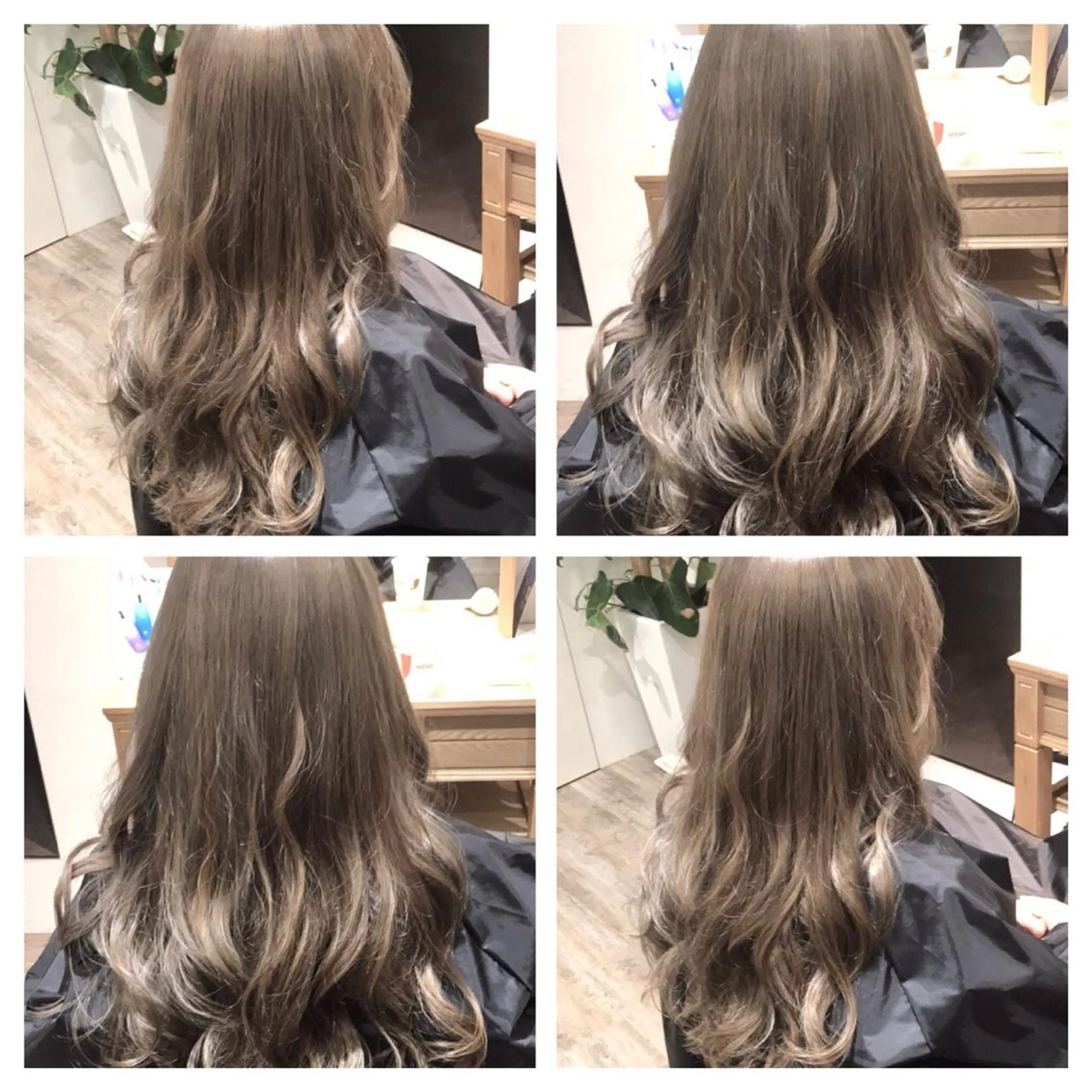 ロング カラー ブリーチ 透明感カラー トリートメント 髪質改善 MAKIのヘアスタイル