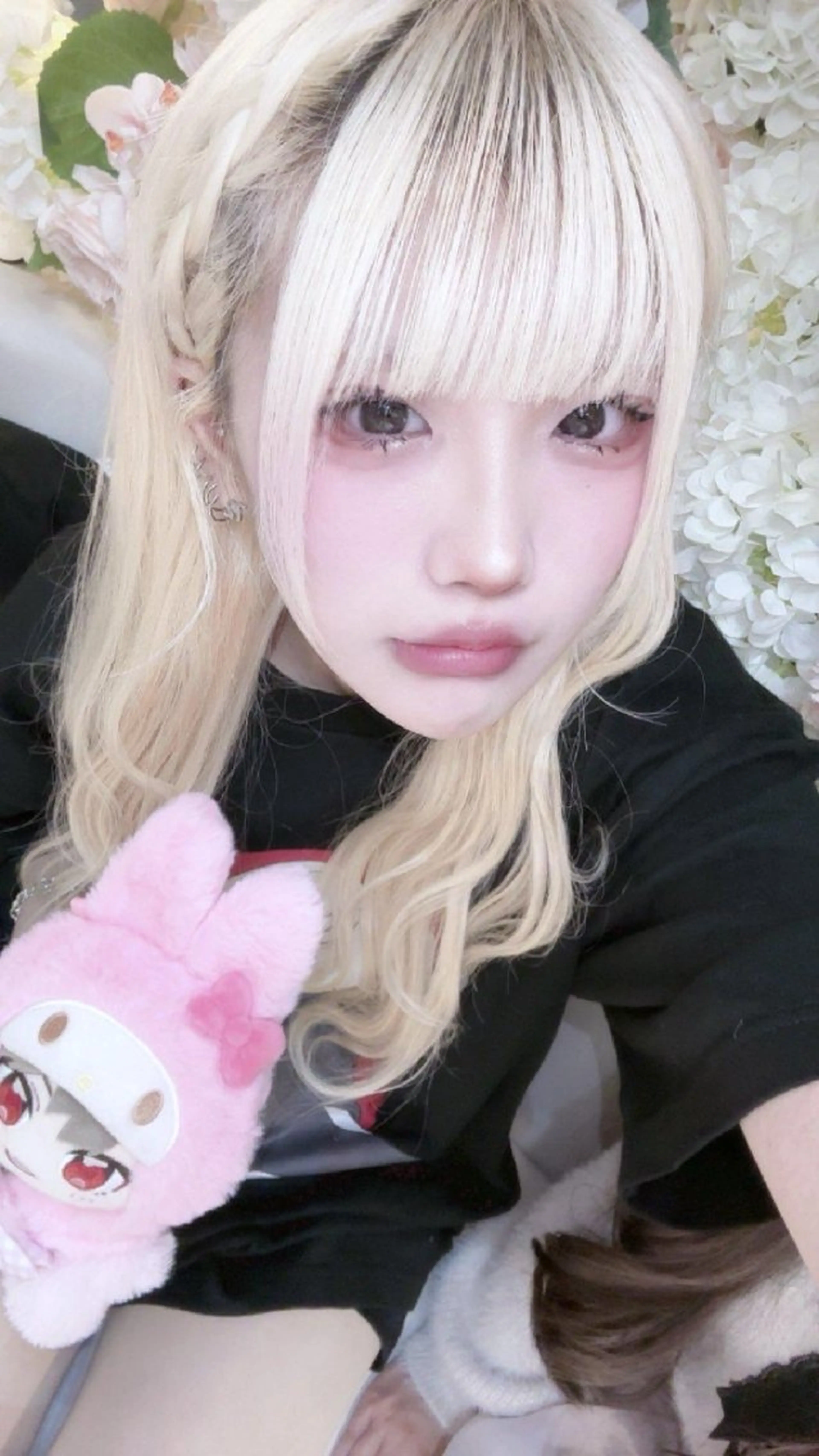 ダブルカラー＋ゴールドランクエクステ80枚の写真