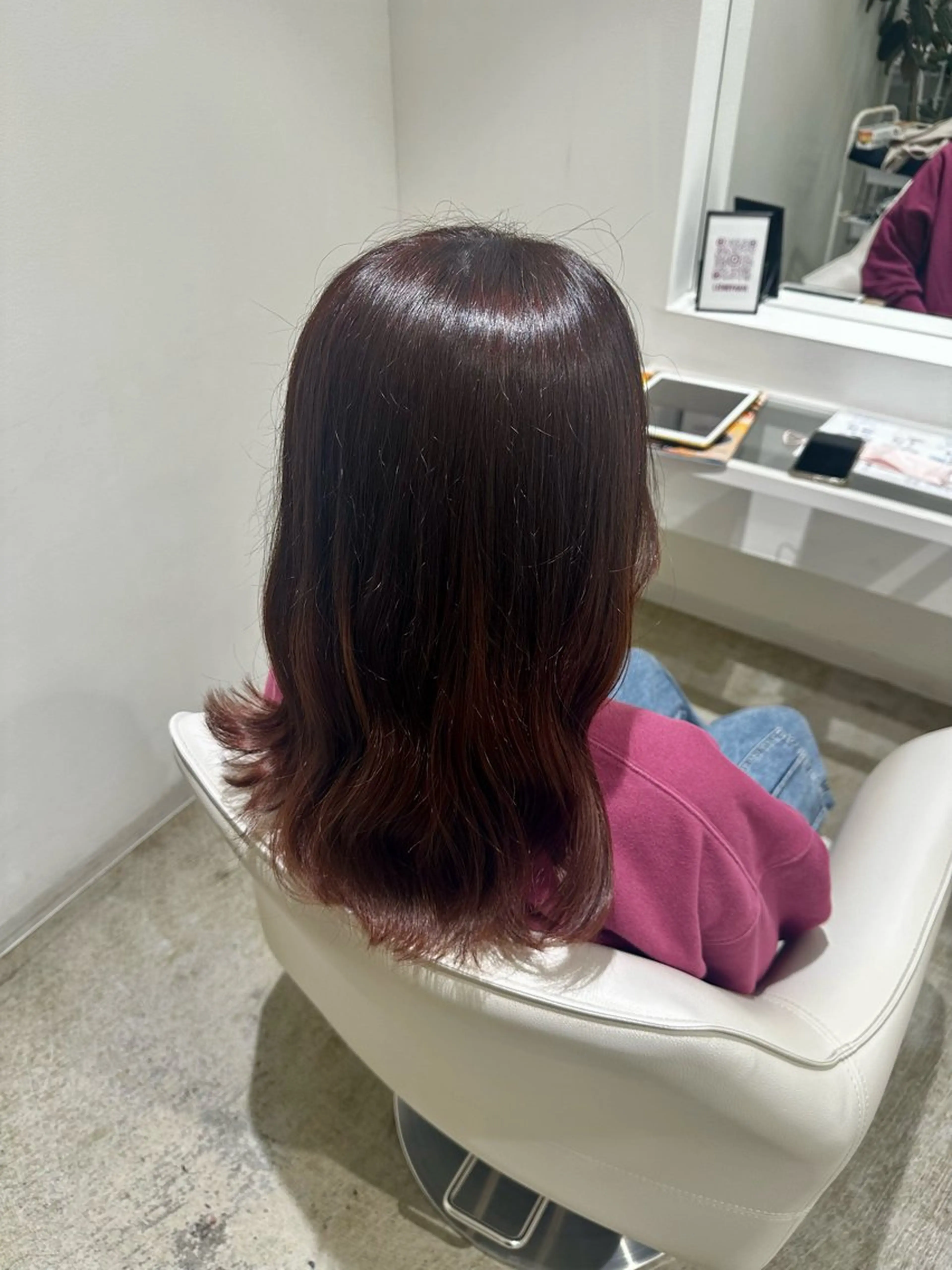 ミディアム カラー ブラウンカラー レッドカラー レッドブラウン Lien by hair所属・【Lien】 AYUのヘアスタイル